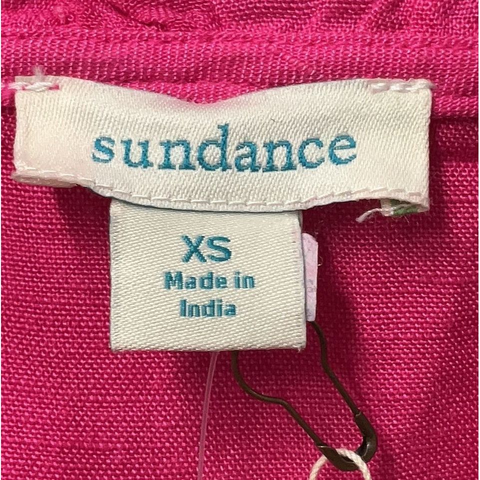 Designer NWT Sundance Catalog Antoniette Linen Dress Pink XS MSRP$148 Size XS / US 0-2 / IT 36-38 - 5 Thumbnail