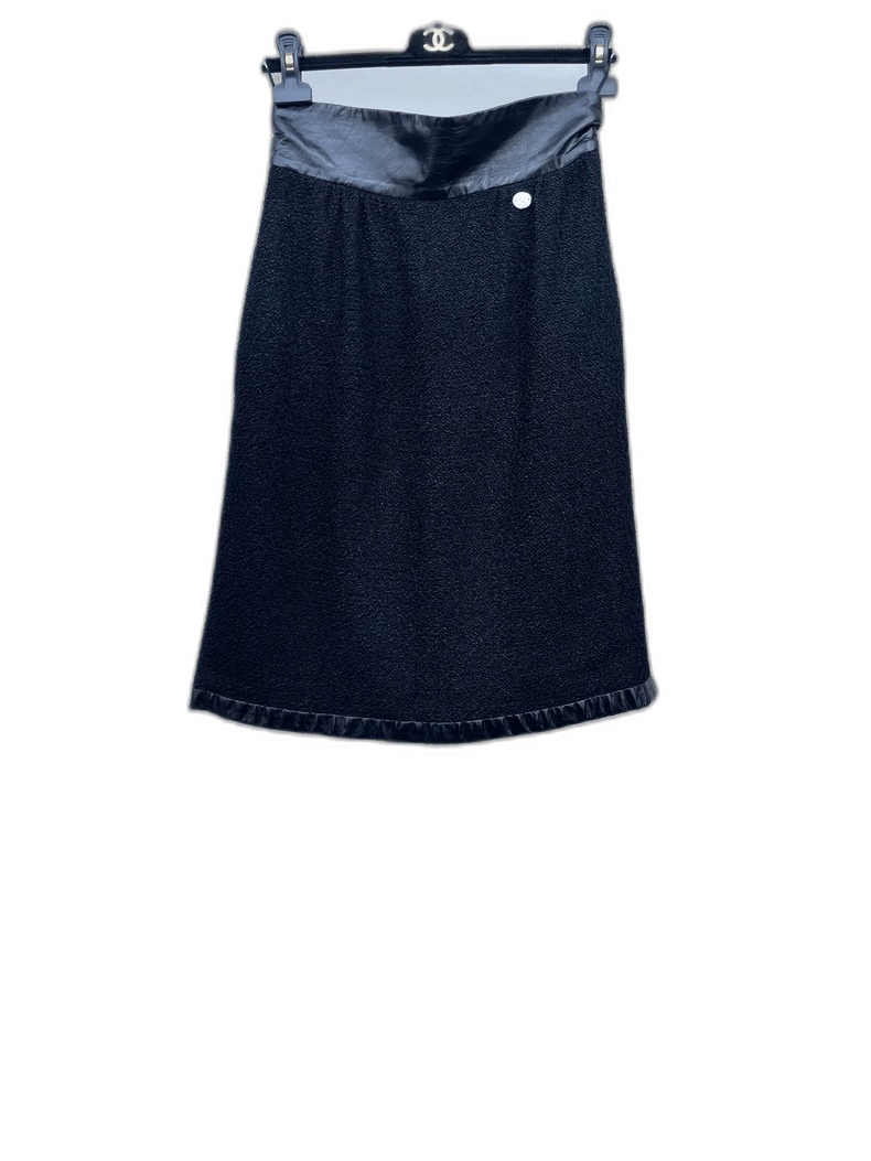 Chanel Chanel Leather Panel Midi Skirt Size US 40 / EU 56 - 1 Thumbnail