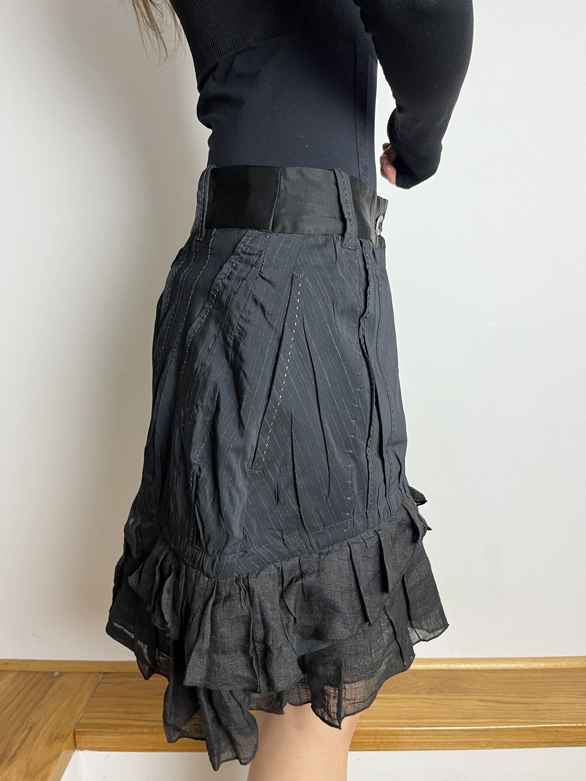 Marithe + Francois Girbaud VTG Marithe Francois Girbaud Asymmetrical Skirt Avant-Garde Size 32" / US 10 / IT 46 - 3 Thumbnail