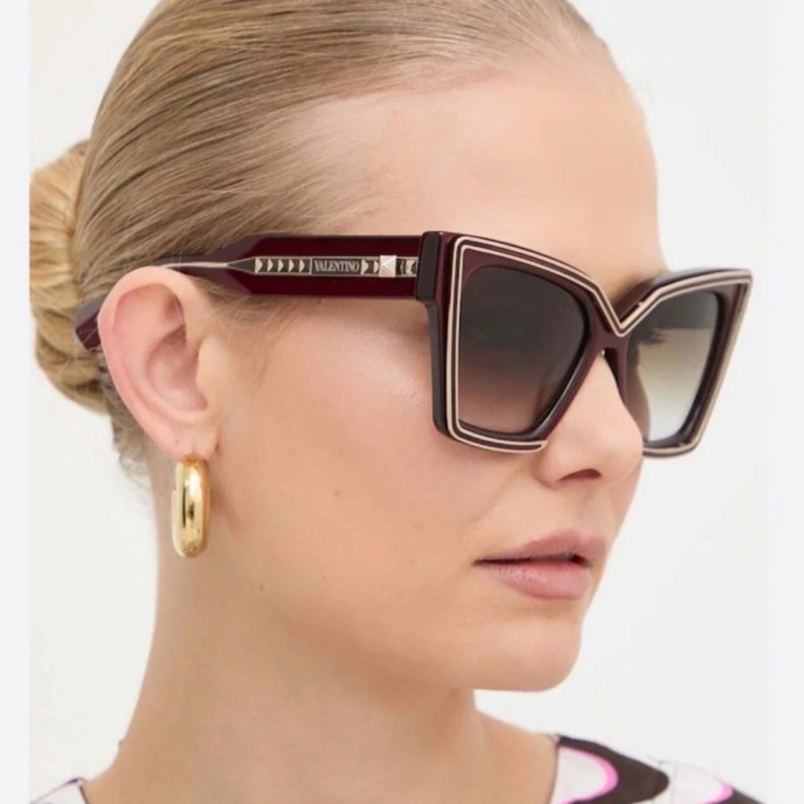 Valentino New! Valentino V GRACE VLS 126B Chic Sunglasses, Authentic Size ONE SIZE - 8 Thumbnail