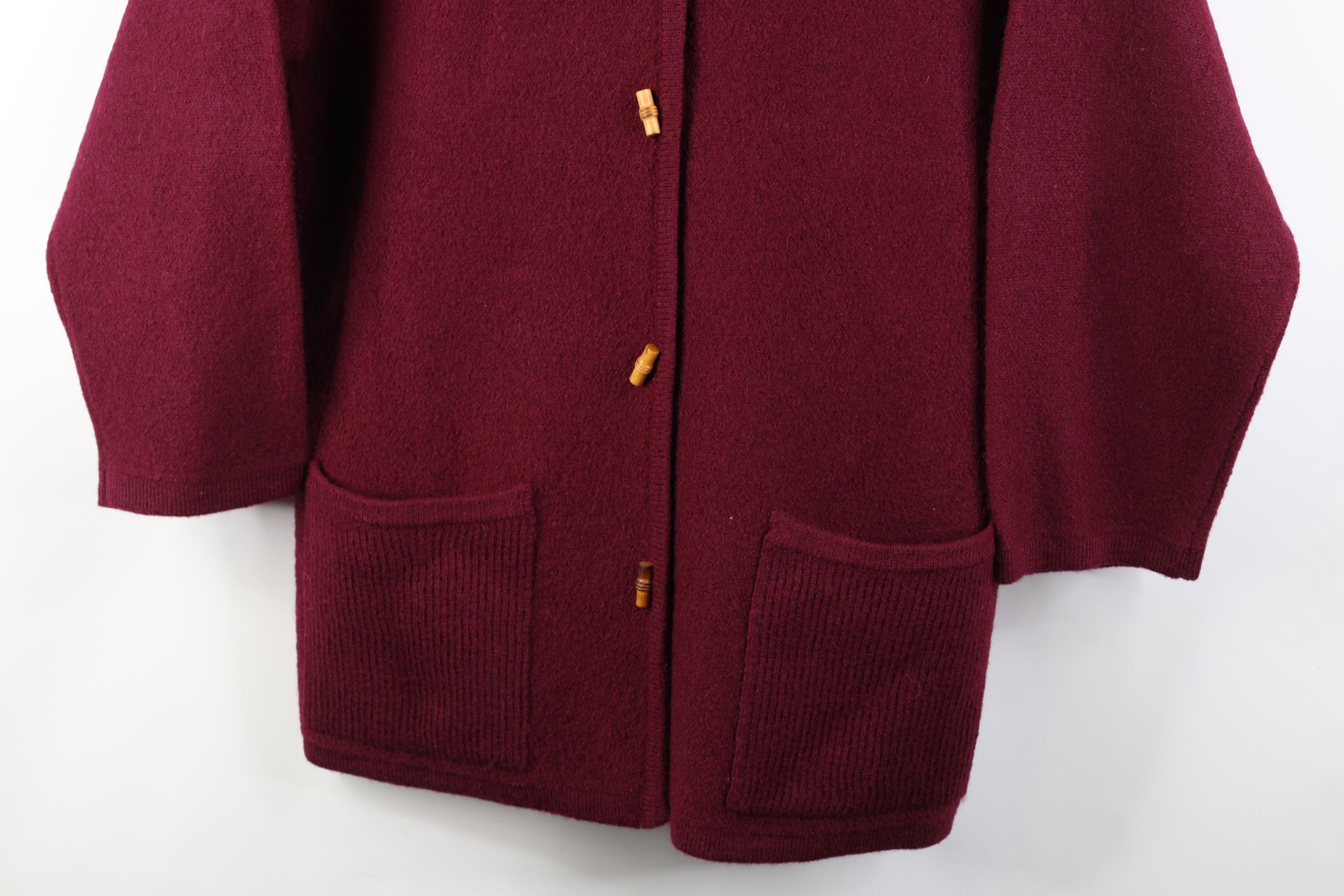 Vintage Vintage 90s Streetwear Wool Toggle Button Cardigan Sweater Size M / US 6-8 / IT 42-44 - 3 Thumbnail