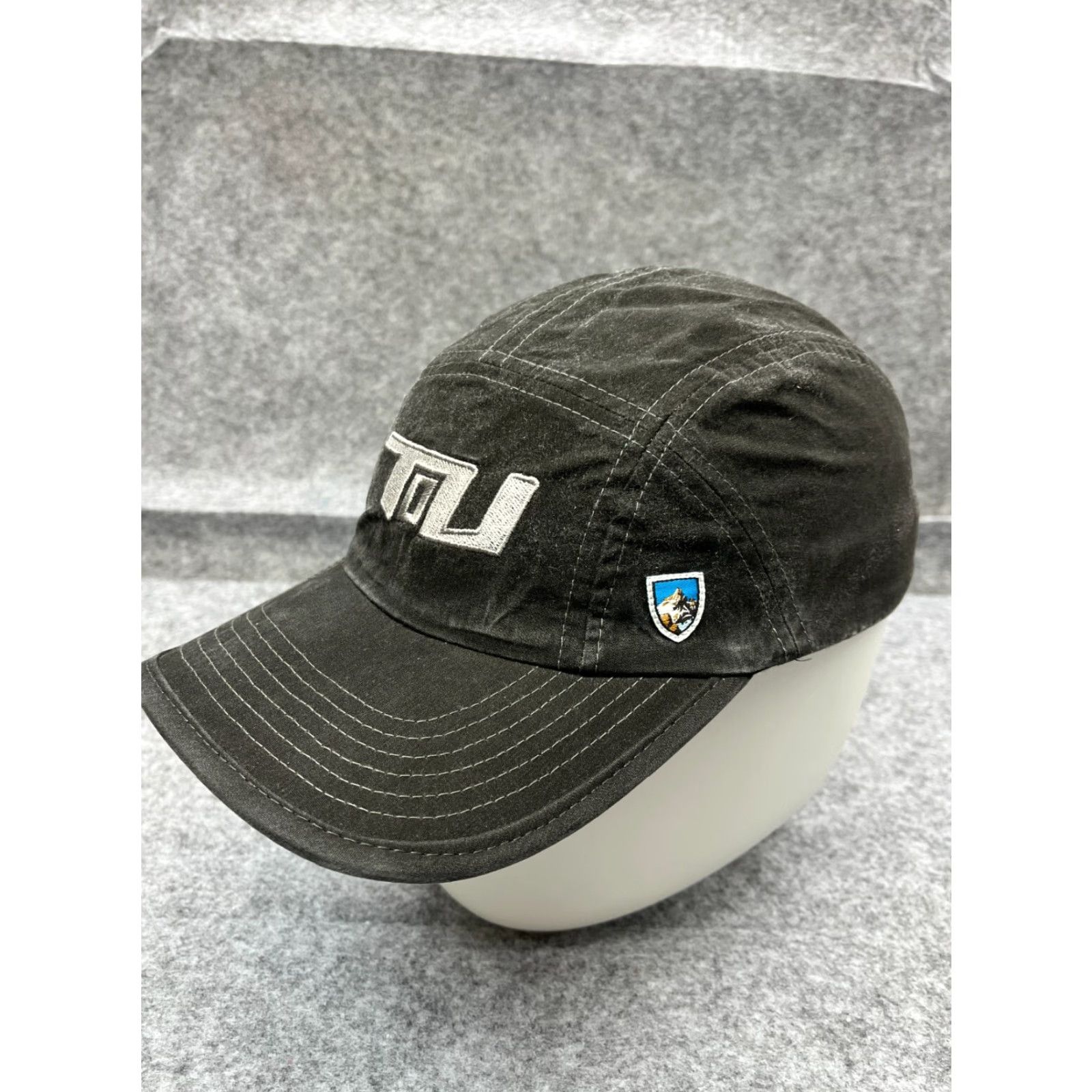 Vintage KÜHL Hat Cap Strap Back Adult One Size Gray Cotton Nylon Blend 5 Panel Camp Hat/Cap Men Trucker Hat Adjustable Lightweight Outdoor Casual Crewneck? Size ONE SIZE - 4 Thumbnail