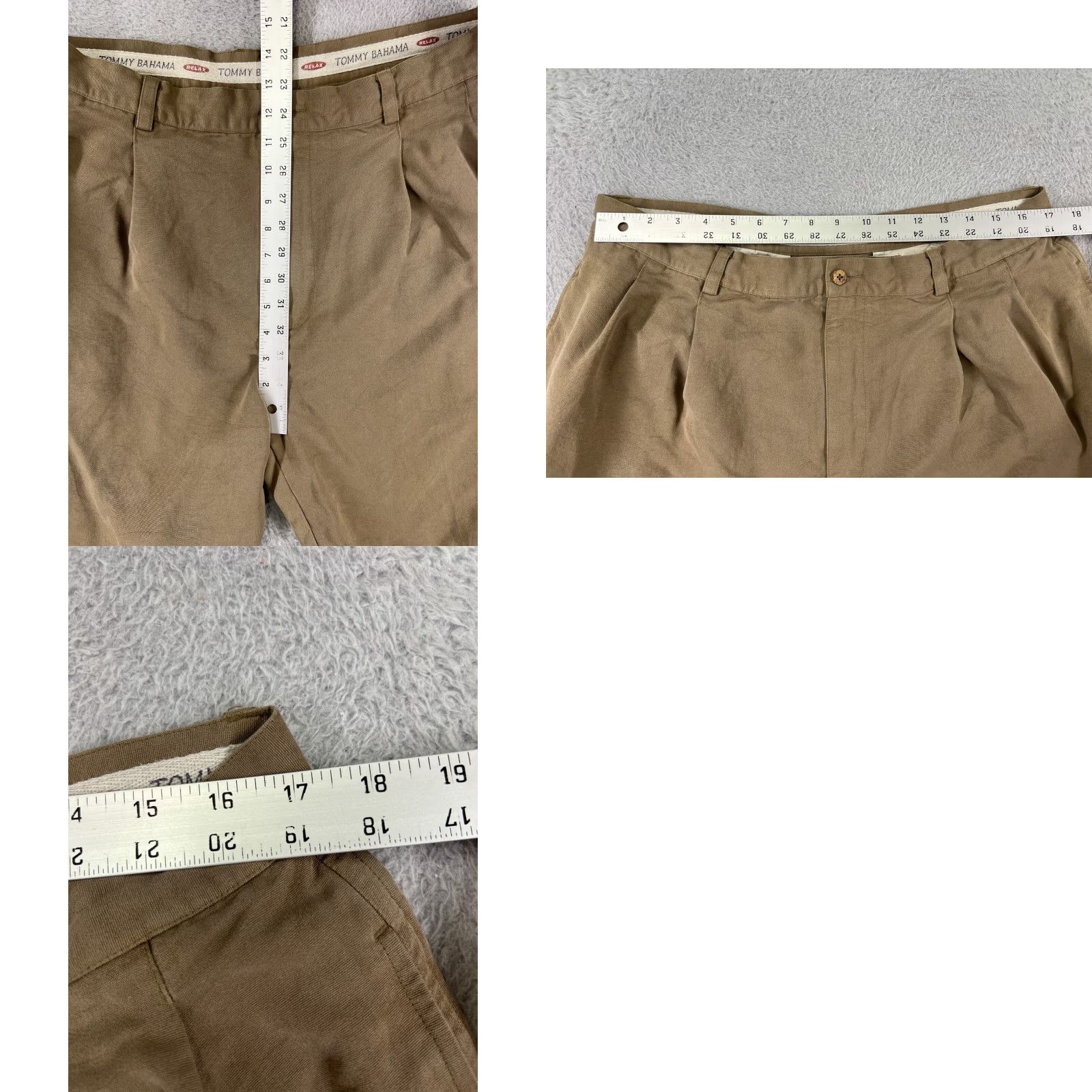 Tommy Bahama Tommy Bahama Shorts Men 38 Beige Silk Pleated Relax Beach Vacation Golf Golfer Size US 38 / EU 54 - 9 Thumbnail
