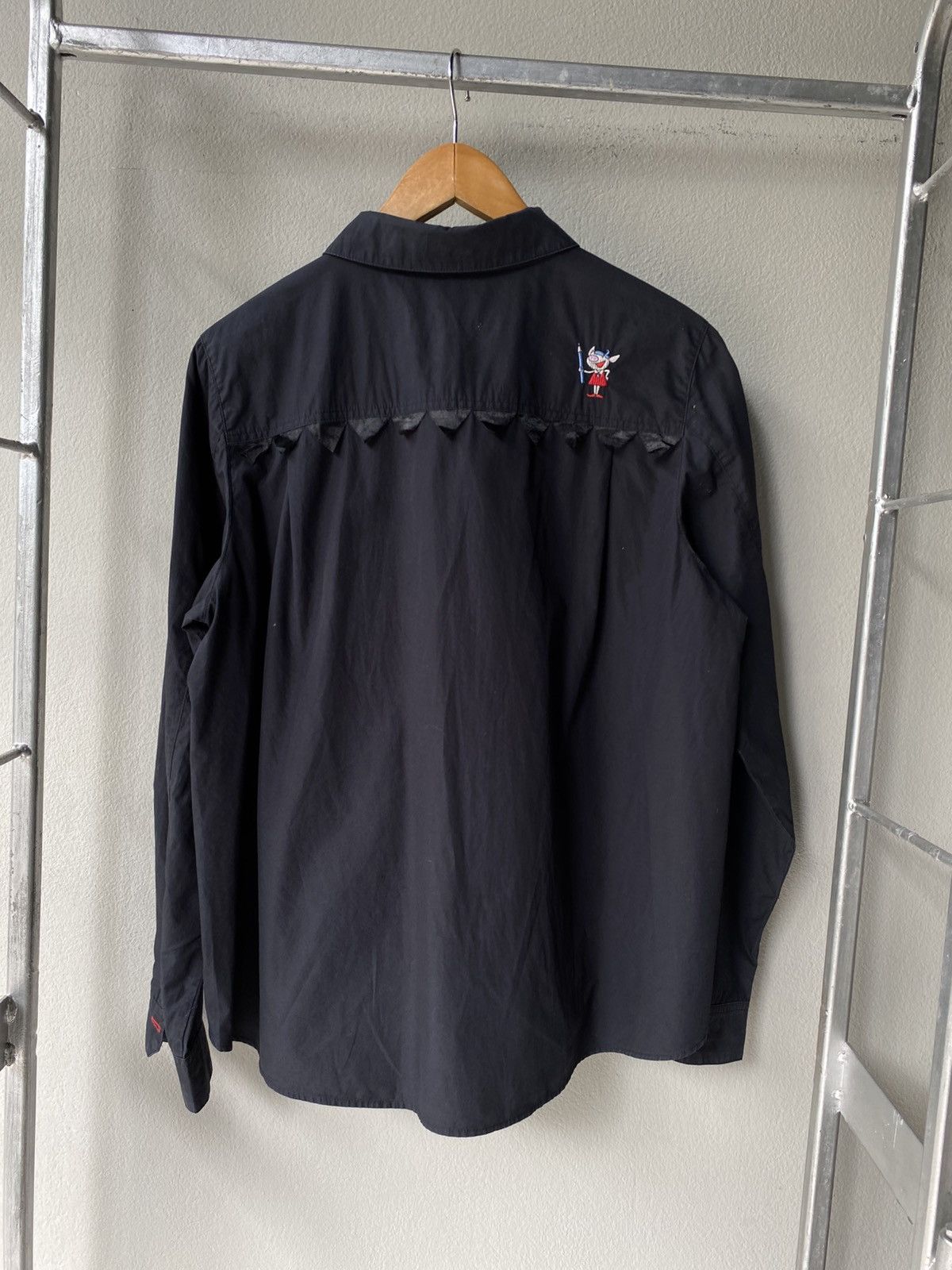 Designer × Japanese Brand OLLEBOREBLA Black Long-Sleeve Shirt Size M / US 6-8 / IT 42-44 - 2 Thumbnail