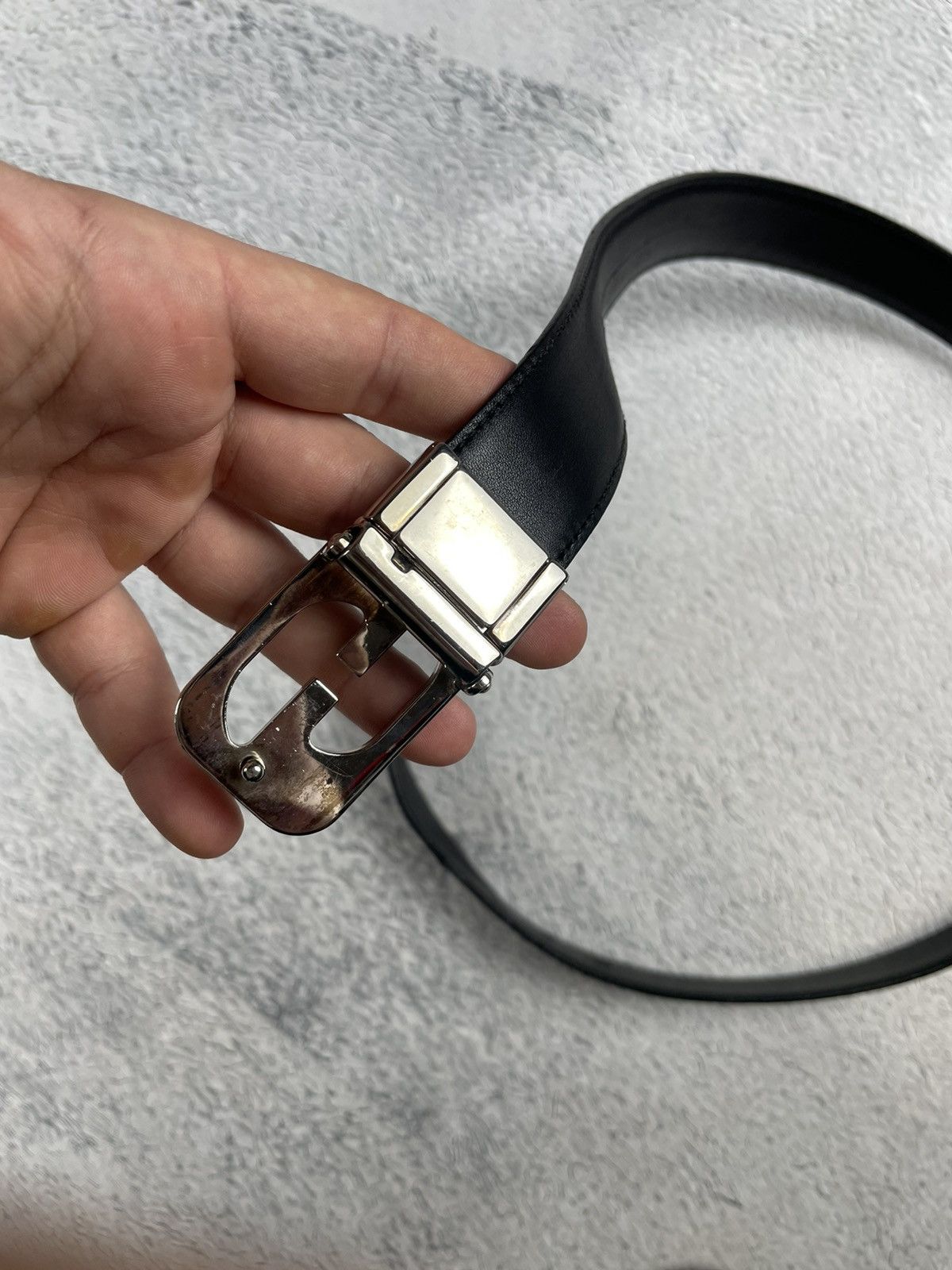 Gucci × Vintage Gucci Vintage Monogram Black Belt oldmoney Size ONE SIZE - 6 Thumbnail