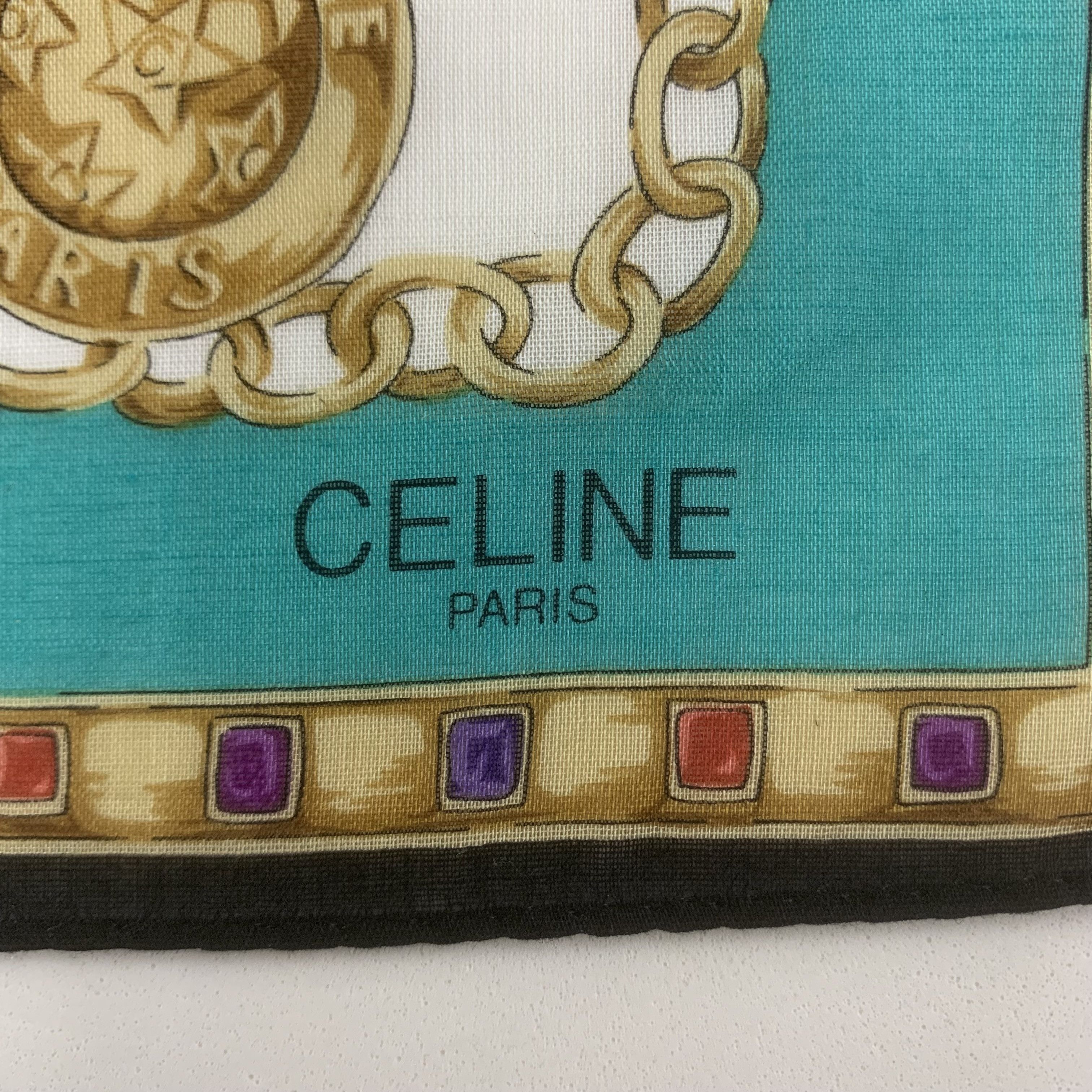 Celine Celine Handkerchief Bandana Neckerchief Square TB3480 Size ONE SIZE - 4 Thumbnail