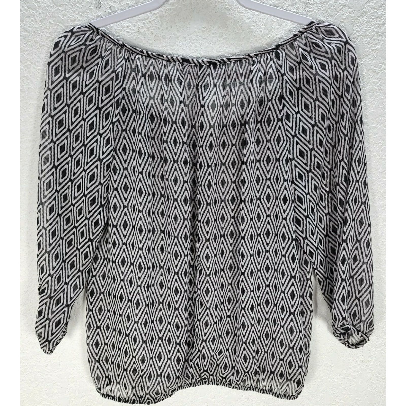 Vintage VINTAGE Olivia Moon Black Beige Geometric Relaxed Backless Blouse SP Woman Packaged as PS? Size S / US 4 / IT 40 - 4 Thumbnail