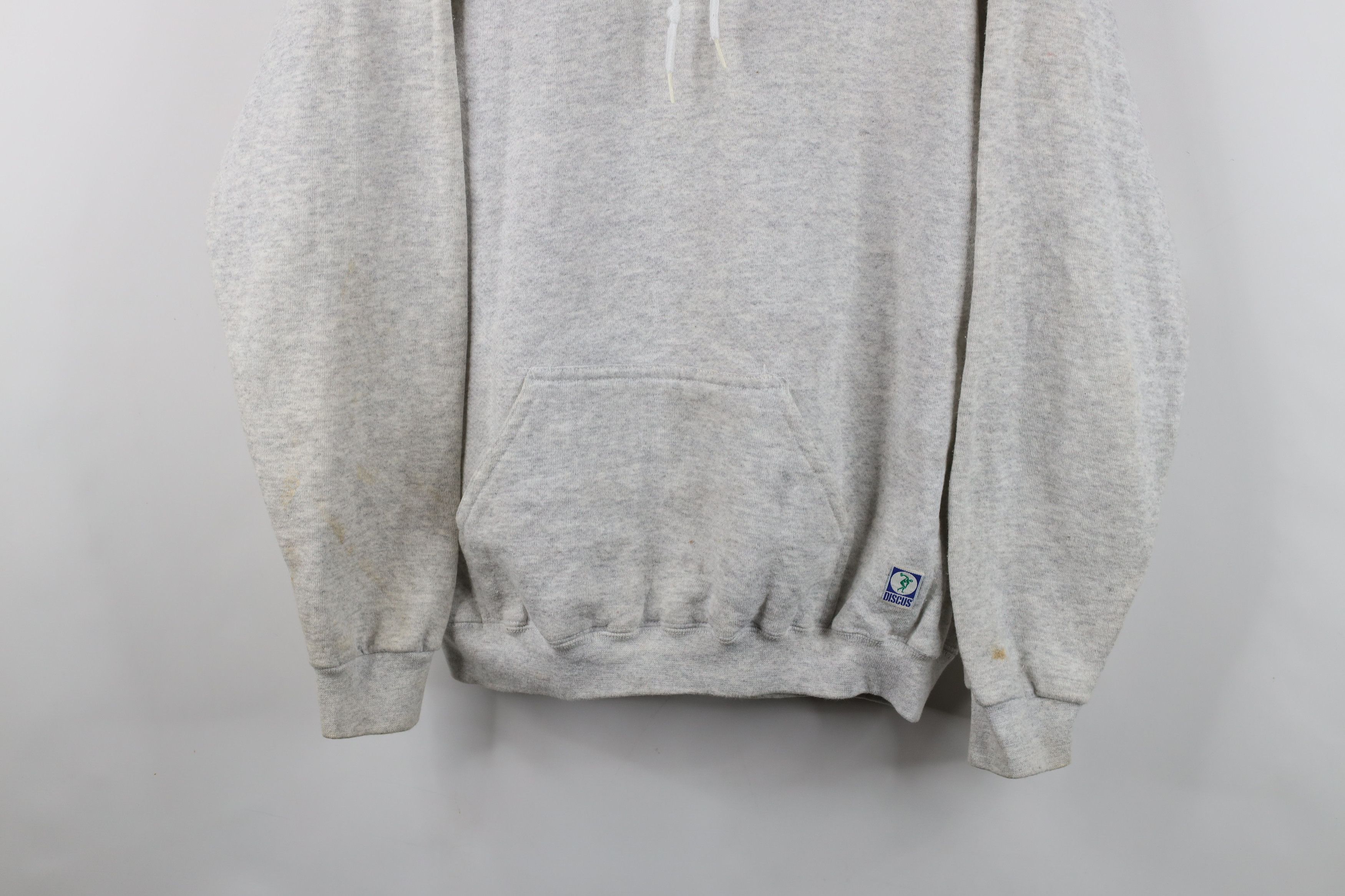 Vintage Vintage 90s Streetwear Hoodie Sweatshirt Heather Gray USA Size US L / EU 52-54 / 3 - 3 Thumbnail