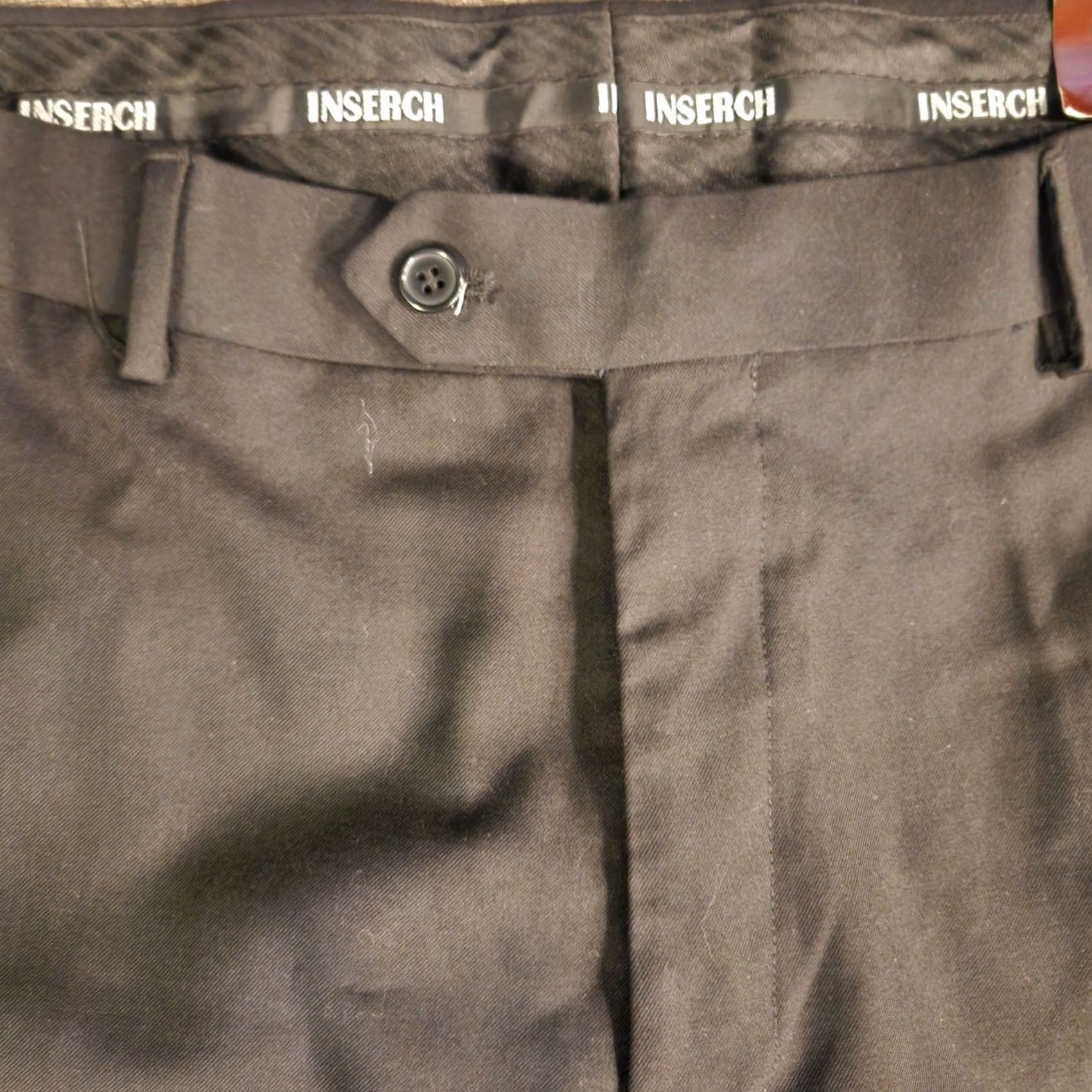 Vintage Inserch Super 120s Fratelli Pants Black 40x32 Slacks Mens Size US 40 / EU 56 - 5 Thumbnail