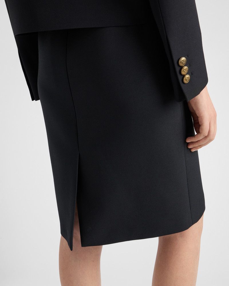 Prada o1B3y1r0526 Tricotine Skirt in Black Size 27" / US 4 / IT 40 - 4 Thumbnail