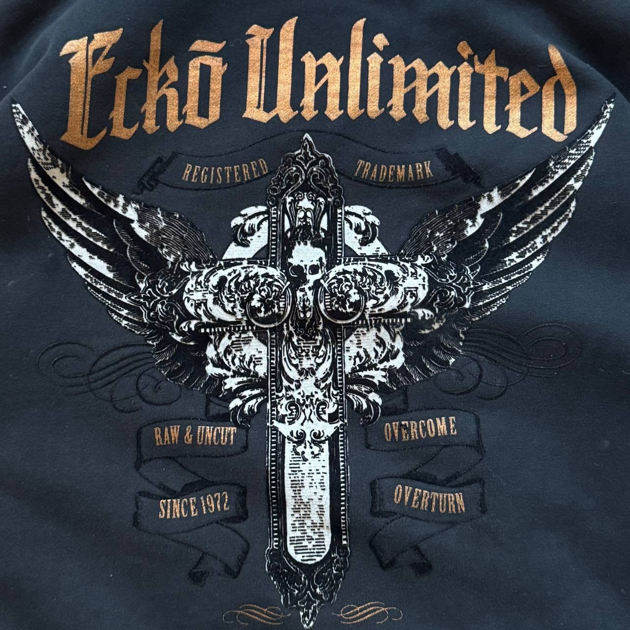 Ecko Unltd. Ecko Unltd Affliction Gothic Skull Heavy Fur Zip Hoodie Size US XXL / EU 58 / 5 - 10 Thumbnail