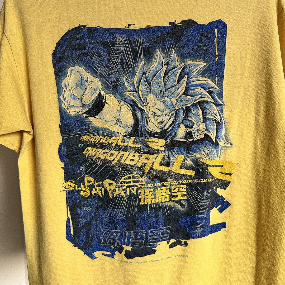 Vintage Vintage Dragon Ball Z Goku Super Saiyan L 90s Faded Yellow Size US L / EU 52-54 / 3 - 4 Thumbnail
