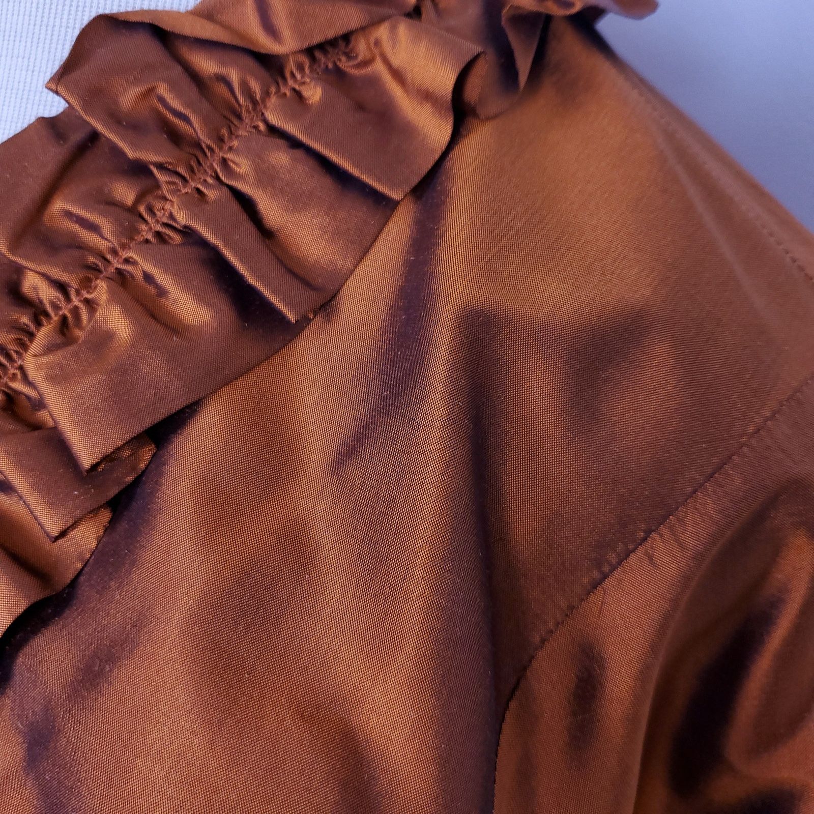 Other Richard K Tsao Orange Silk Ruffle Statement Jacket M Size M / US 6-8 / IT 42-44 - 4 Thumbnail