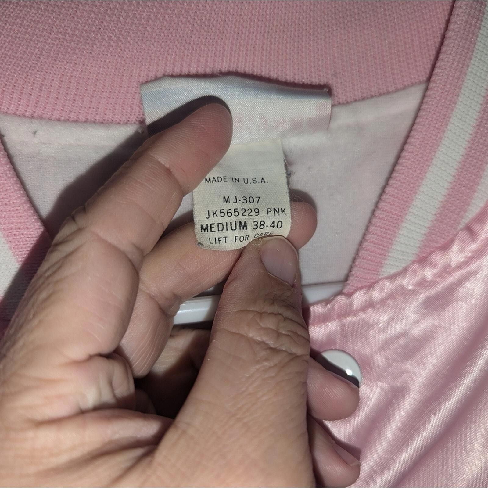 Designer Vintage Hartwell Pink Varsity Womens Jacket Windbreaker M Size M / US 6-8 / IT 42-44 - 7 Thumbnail