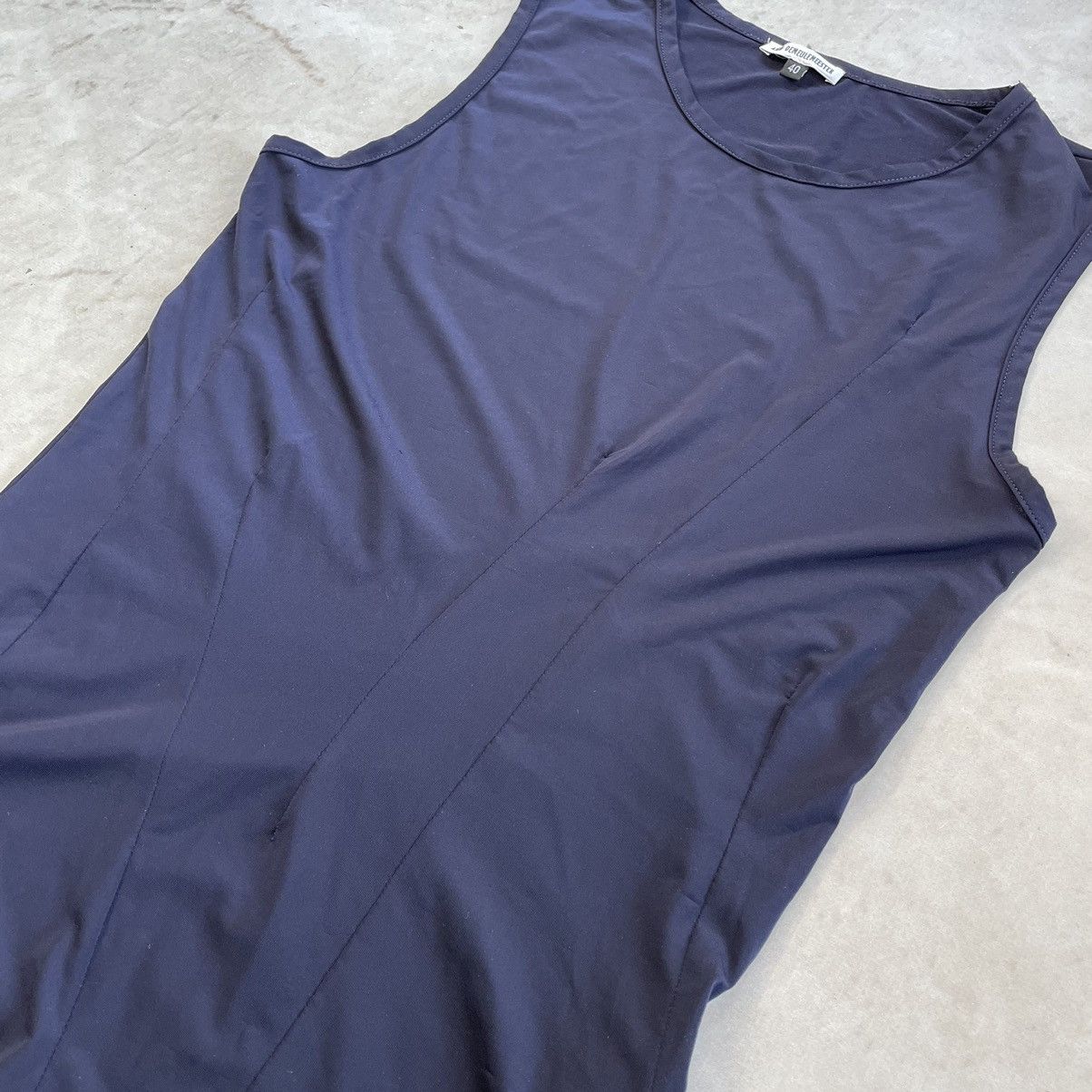 Ann Demeulemeester Ann Demeulemeester Navy Blue Perfect Tank Top Blouse Size S / US 4 / IT 40 - 7 Thumbnail