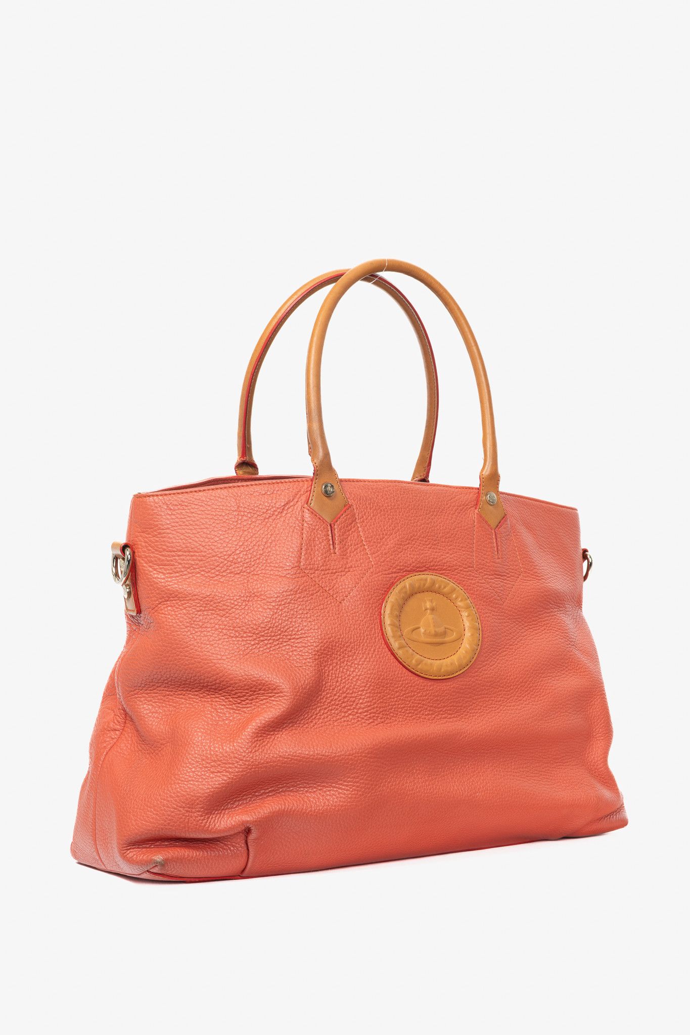 Vivienne Westwood Vivienne Westwood Cameo Orange Embossed-Logo Leather Tote Size ONE SIZE - 2 Thumbnail