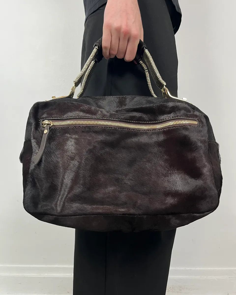 Vintage Cesare Paciotti Brown Pony Hair Handle Bag Size ONE SIZE - 2 Thumbnail