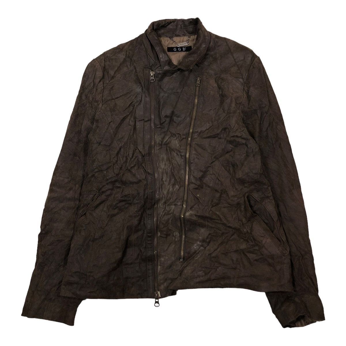 Japanese Brand 🔥VINTAGE CROPPED GENUINE LEATHER JACKET GGD ISSEY MIYAKE Size US M / EU 48-50 / 2 - 15 Thumbnail