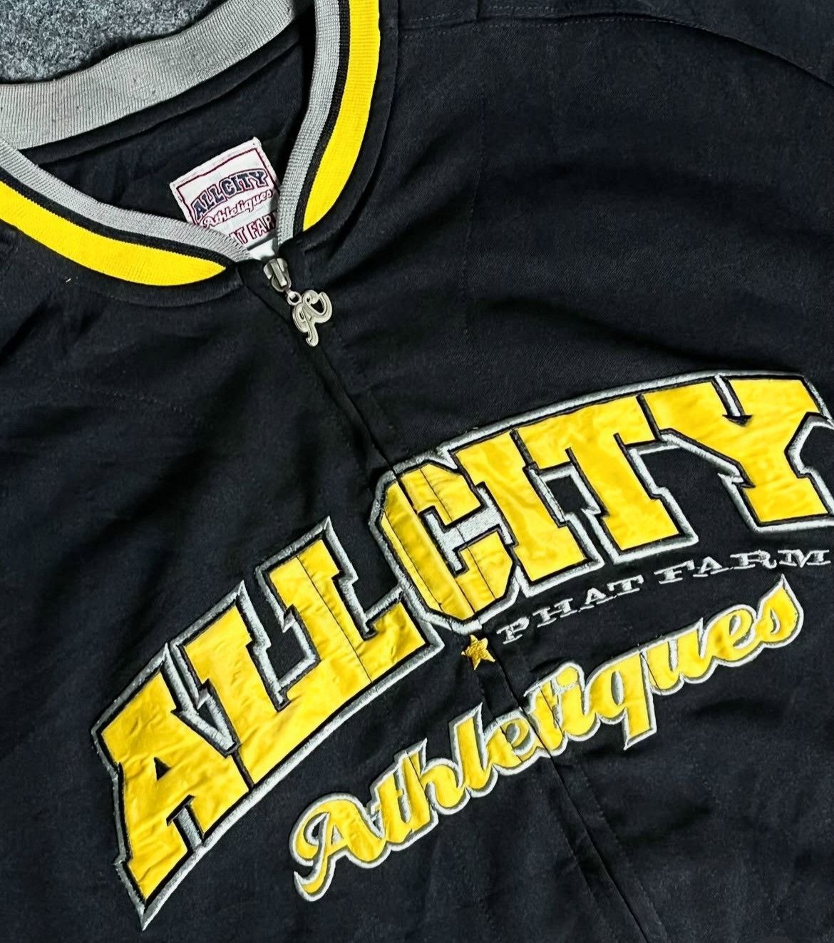 Phat Farm × Vintage HIPHOP VARSITY JACKET PHAT FARM ALL CITY ATHLETIQUES 92 Size US XXL / EU 58 / 5 - 5 Thumbnail