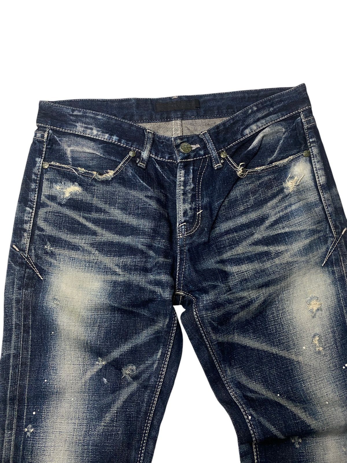 If Six Was Nine Fuga Clawmark Whiskered Seawash Jeans Size US 30 / EU 46 - 4 Thumbnail