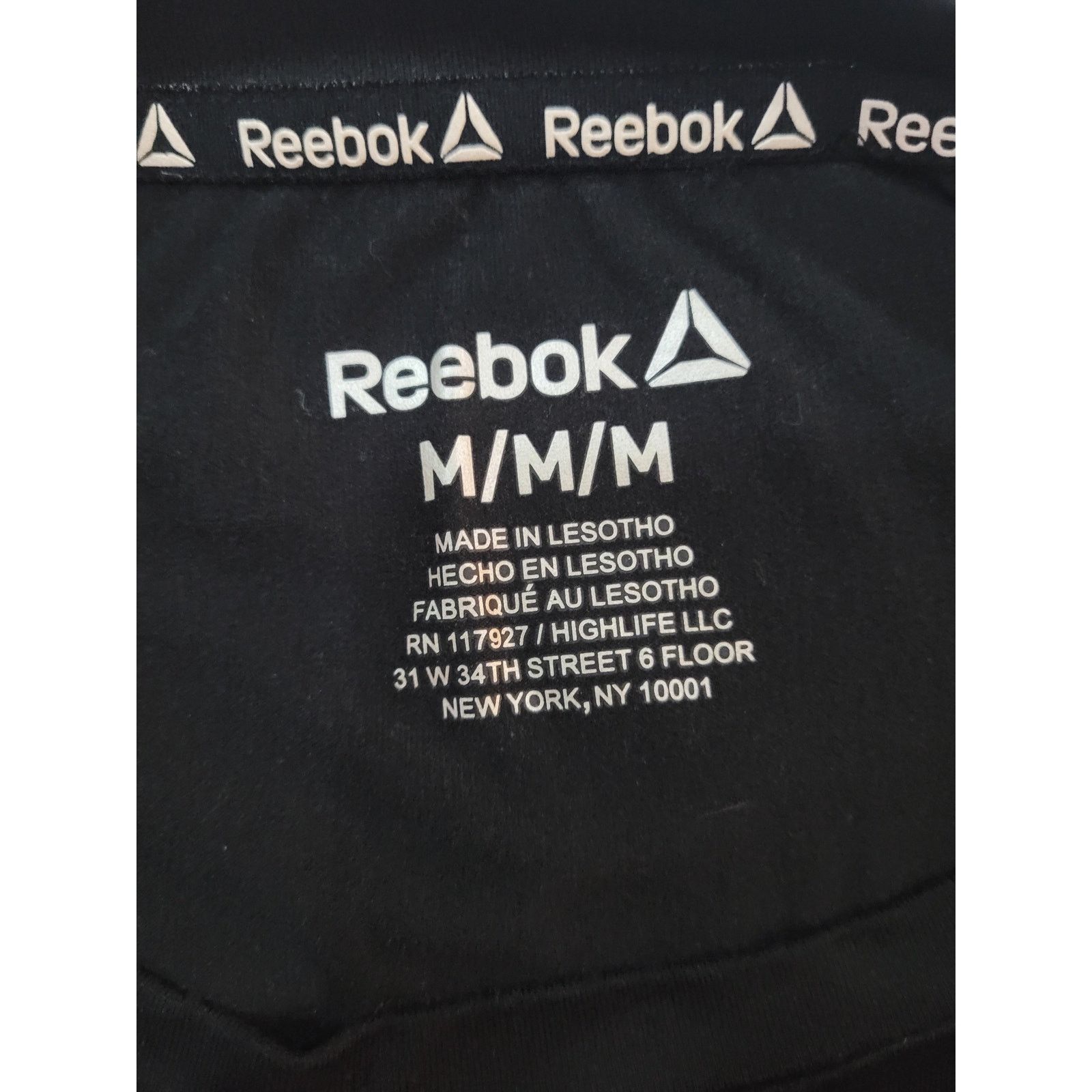 Reebok Reebok Mens Shirt Black Logo Long Sleeve Stretchy Sz M Size US M / EU 48-50 / 2 - 3 Thumbnail
