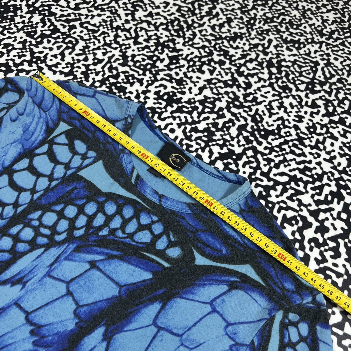 Just Cavalli Vintage Y2K Just Cavalli Abstract Floral Print Luxury Tshirt Size L / US 10 / IT 46 - 16 Thumbnail