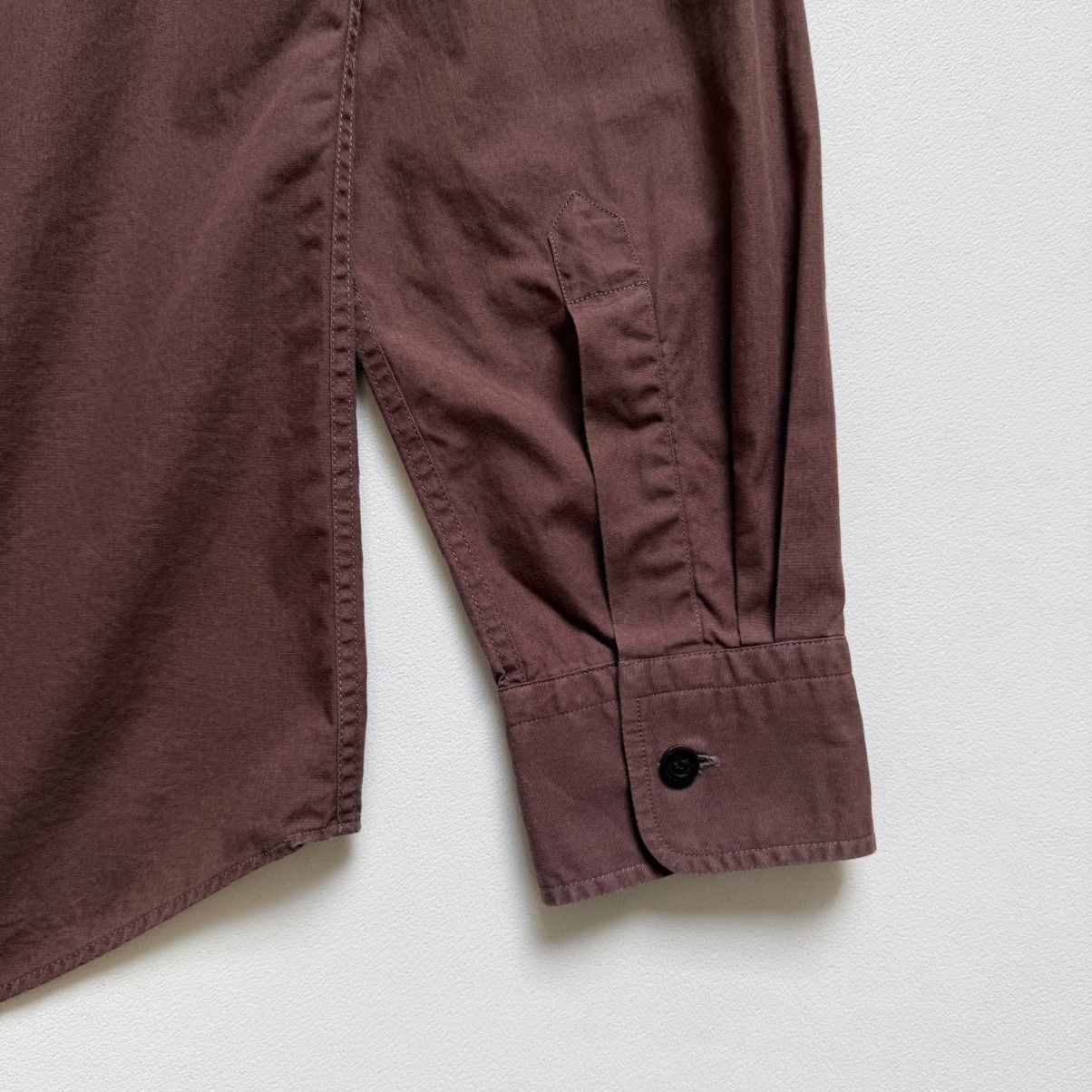 Dries Van Noten 1990s Chocolate Brown Cotton Shirt Size US M / EU 48-50 / 2 - 12 Thumbnail