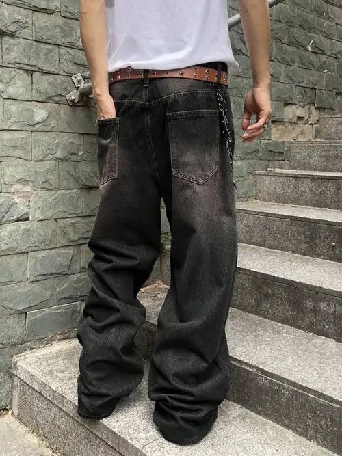 Jean Washed Baggy Denim Jeans Size US 30 / EU 46 - 3 Thumbnail