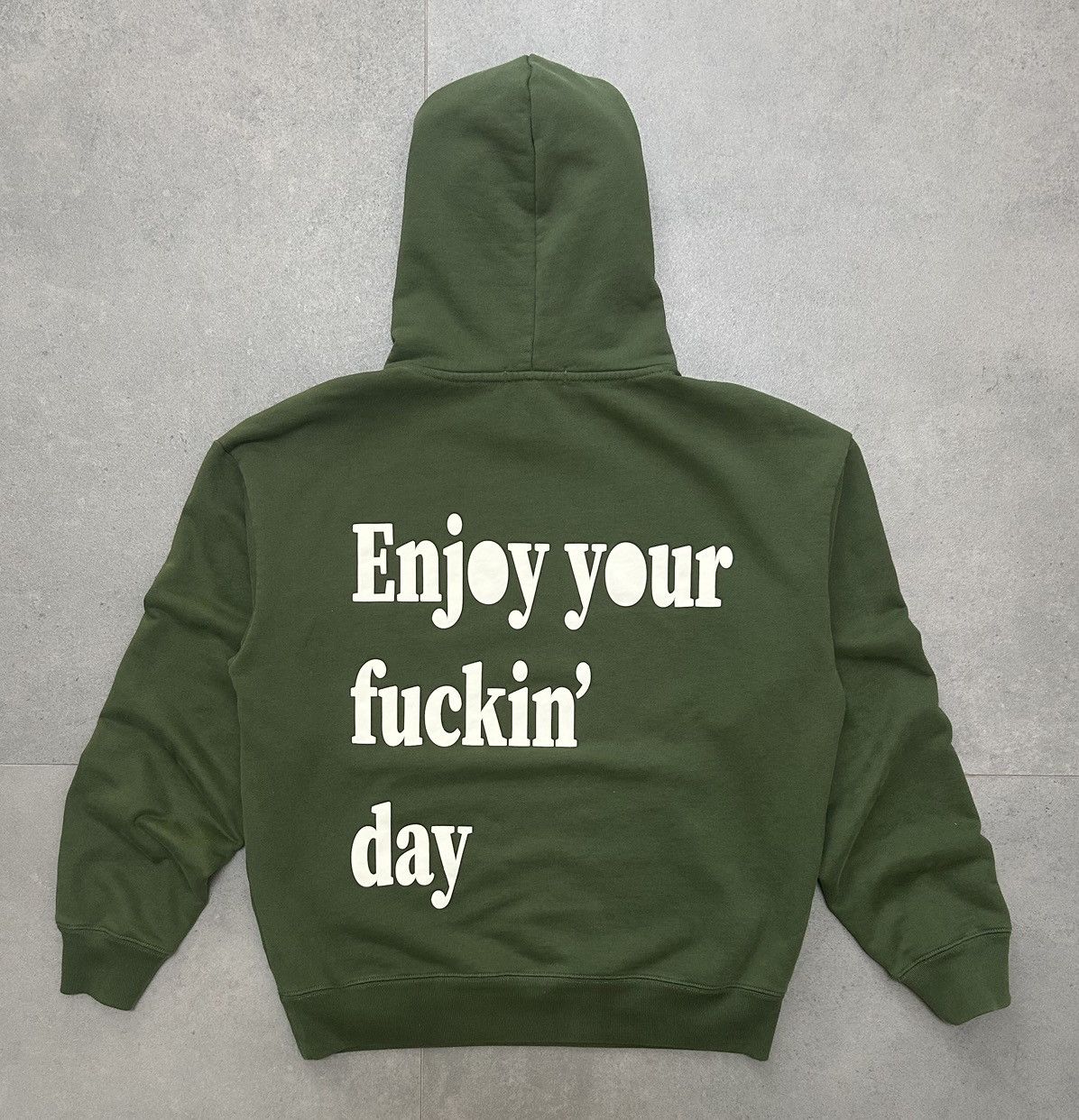 Other Pure@ctive 2023 puff print hoodie “Enjoy your f*ckin’ day” Size US S / EU 44-46 / 1 - 1 Thumbnail