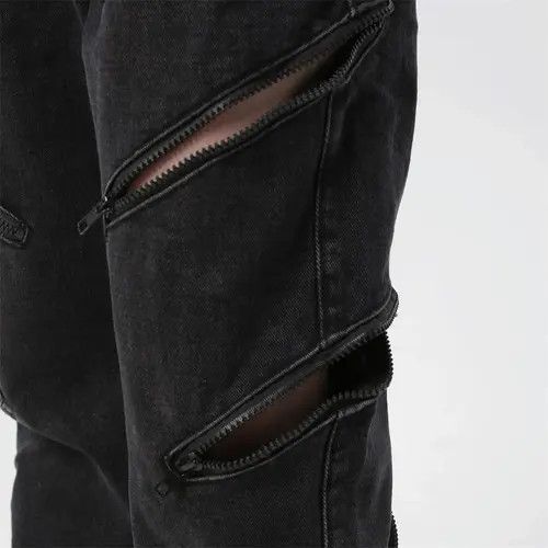 Jean punk flared cargo jeans Size US 32 / EU 48 - 5 Thumbnail