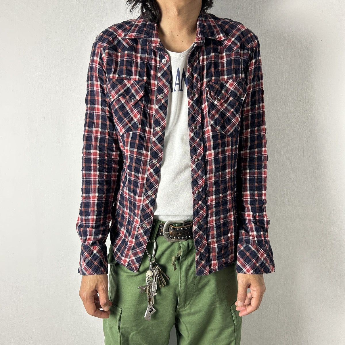 Hysteric Glamour × Japanese Brand × Vintage 291295=Homme Western Pearl Flannel Size US M / EU 48-50 / 2 - 7 Thumbnail