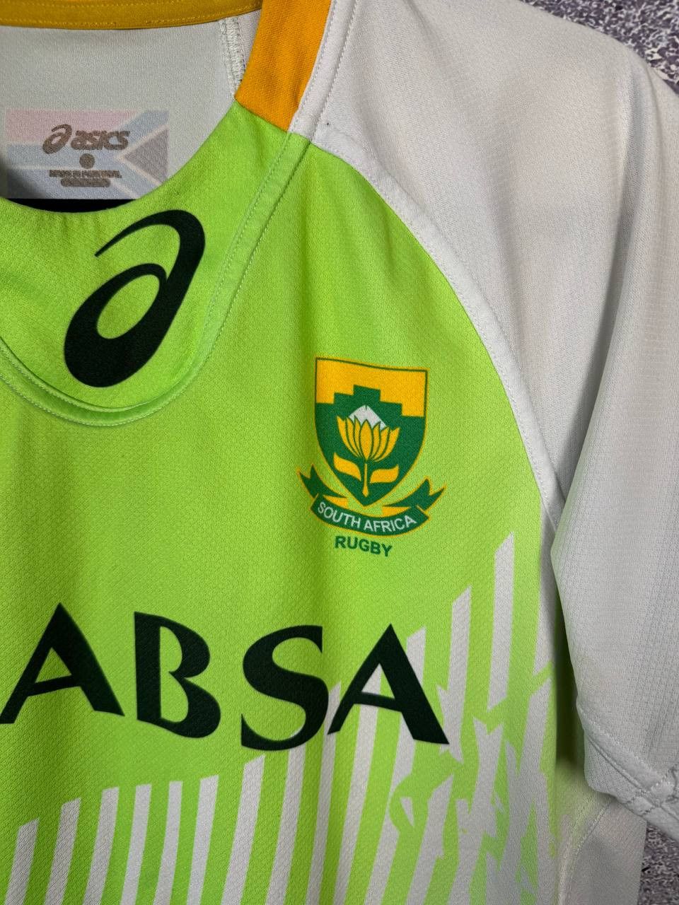 Asics South Africa Sevens Rugby Shirt 2014 Asics Jersey Small Size US S / EU 44-46 / 1 - 6 Thumbnail
