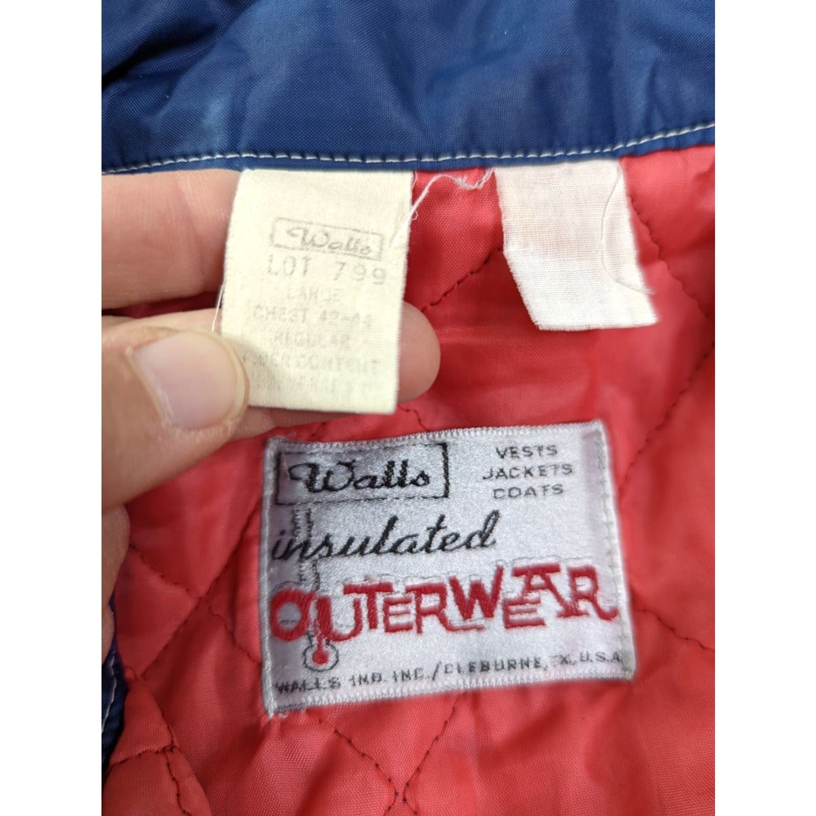 Walls VINTAGE Walls Insulated Outerwear Men's Jacket Collared Pockets Size Large Light Size US L / EU 52-54 / 3 - 3 Thumbnail