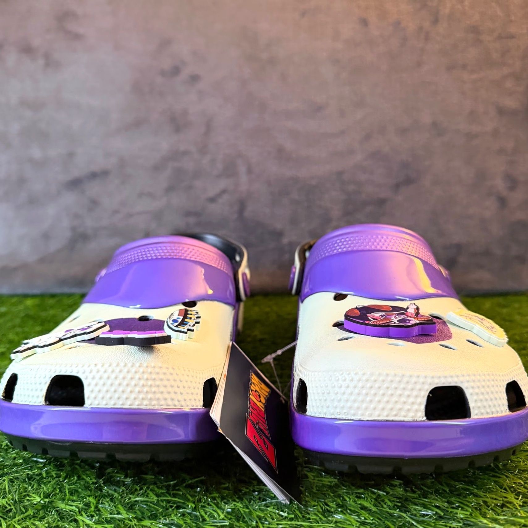 Crocs VINTAGE Dragon Ball Z Crocs Classic Clogs Purple Light Green Mens 10 Jibbitz Size US 10 / EU 43 - 2 Thumbnail