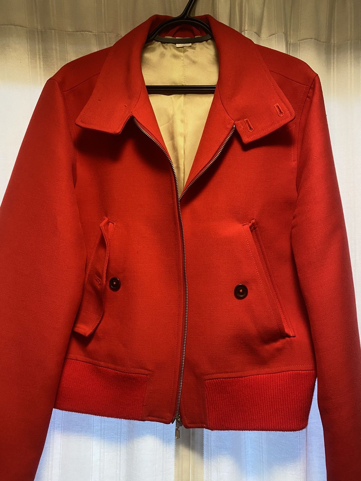 Acne Studios Acne Studios Red Wool Bomber Coat Size US M / EU 48-50 / 2 - 2 Thumbnail