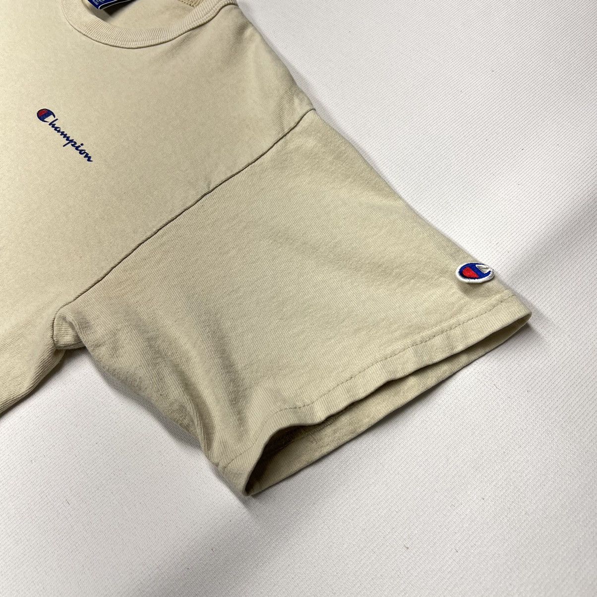 Champion × Vintage Champion Shirt Beige Logo Basic Tan Brown Athletic Y2K Size US L / EU 52-54 / 3 - 2 Thumbnail