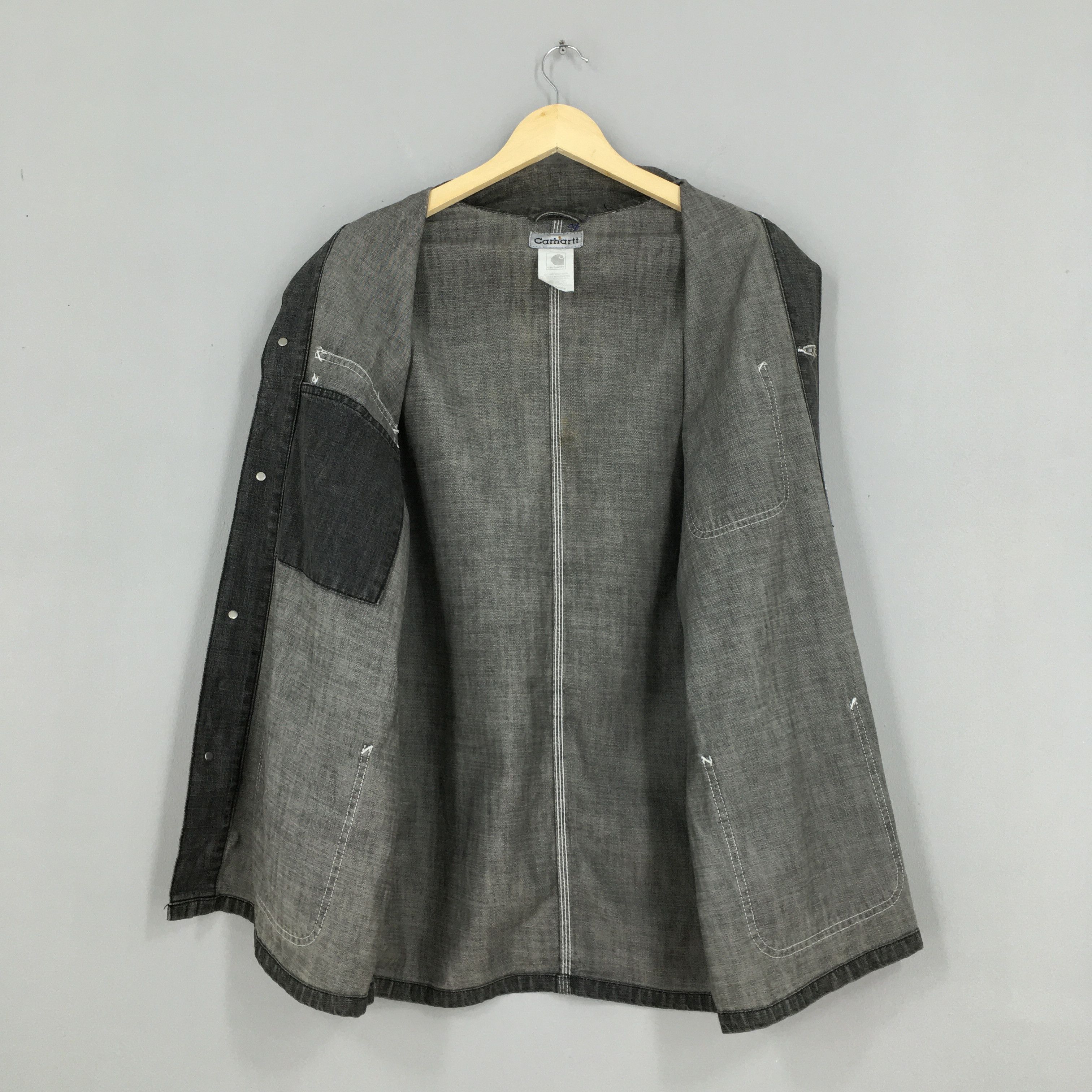 Carhartt Vintage Carhartt Acid Wash Workwear Jacket Black XLarge Size US XL / EU 56 / 4 - 6 Thumbnail