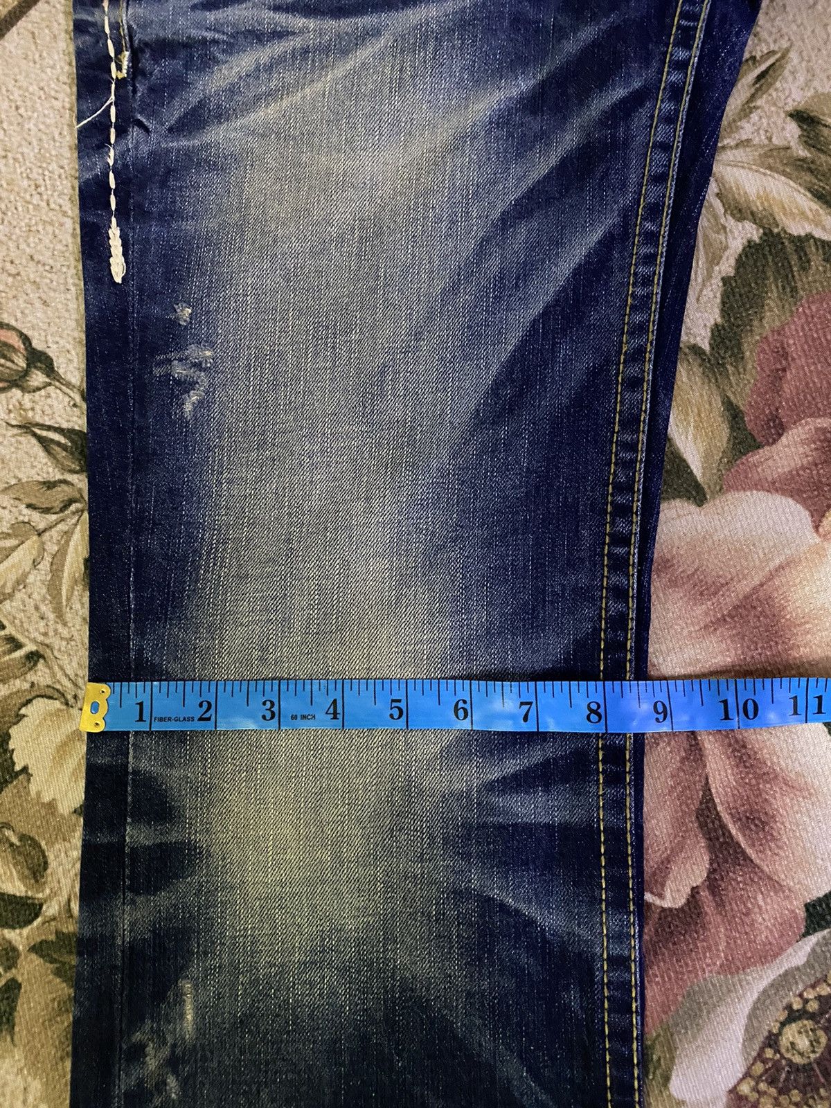 If Six Was Nine Vintage Yoshitomo Nara Lolita Distressed Denim Size US 32 / EU 48 - 24 Thumbnail