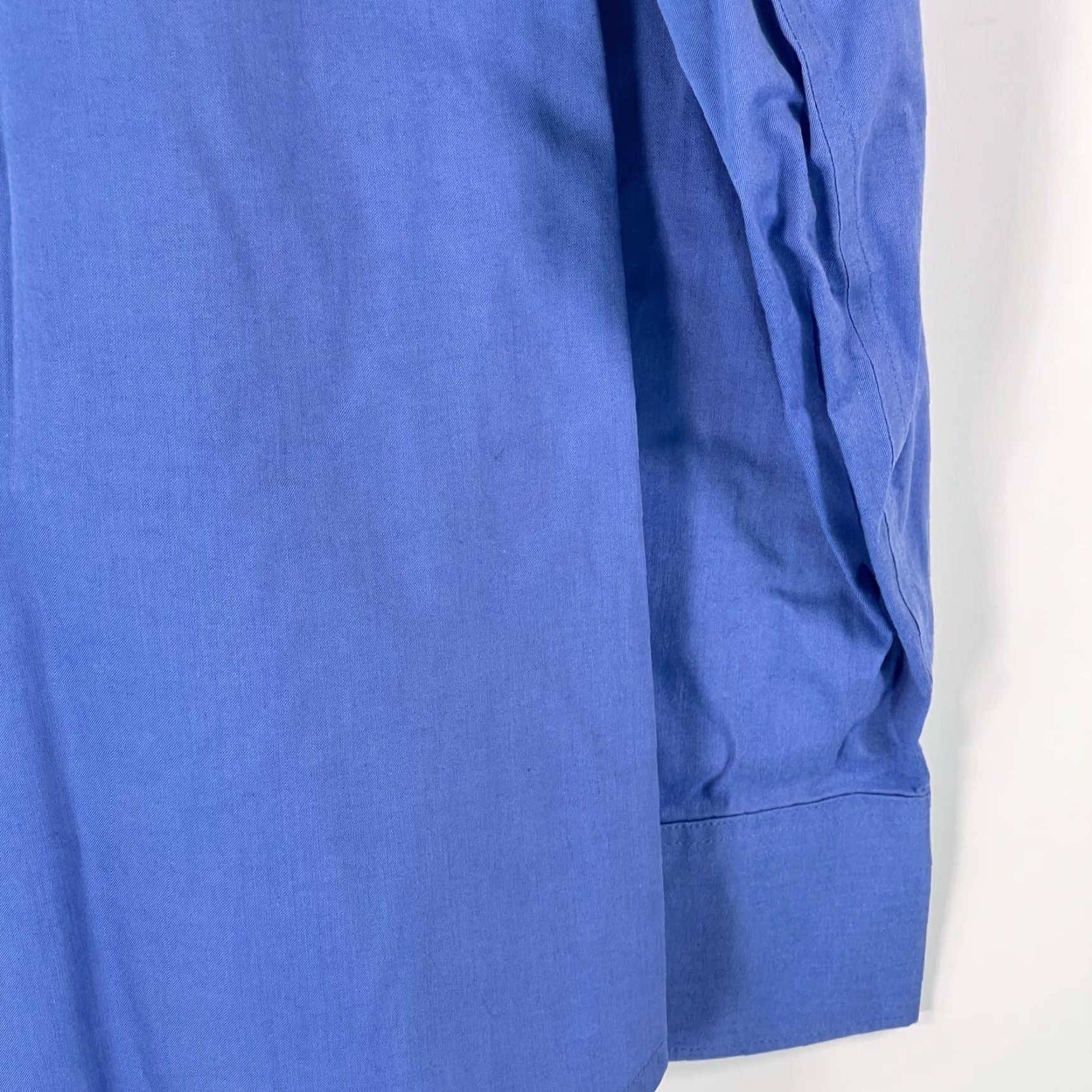 Eddie Bauer Eddie Bauer Mens Long Sleeve Wrinkle Resistant Blue Button Up Dress Shirt S Size 36R - 5 Thumbnail