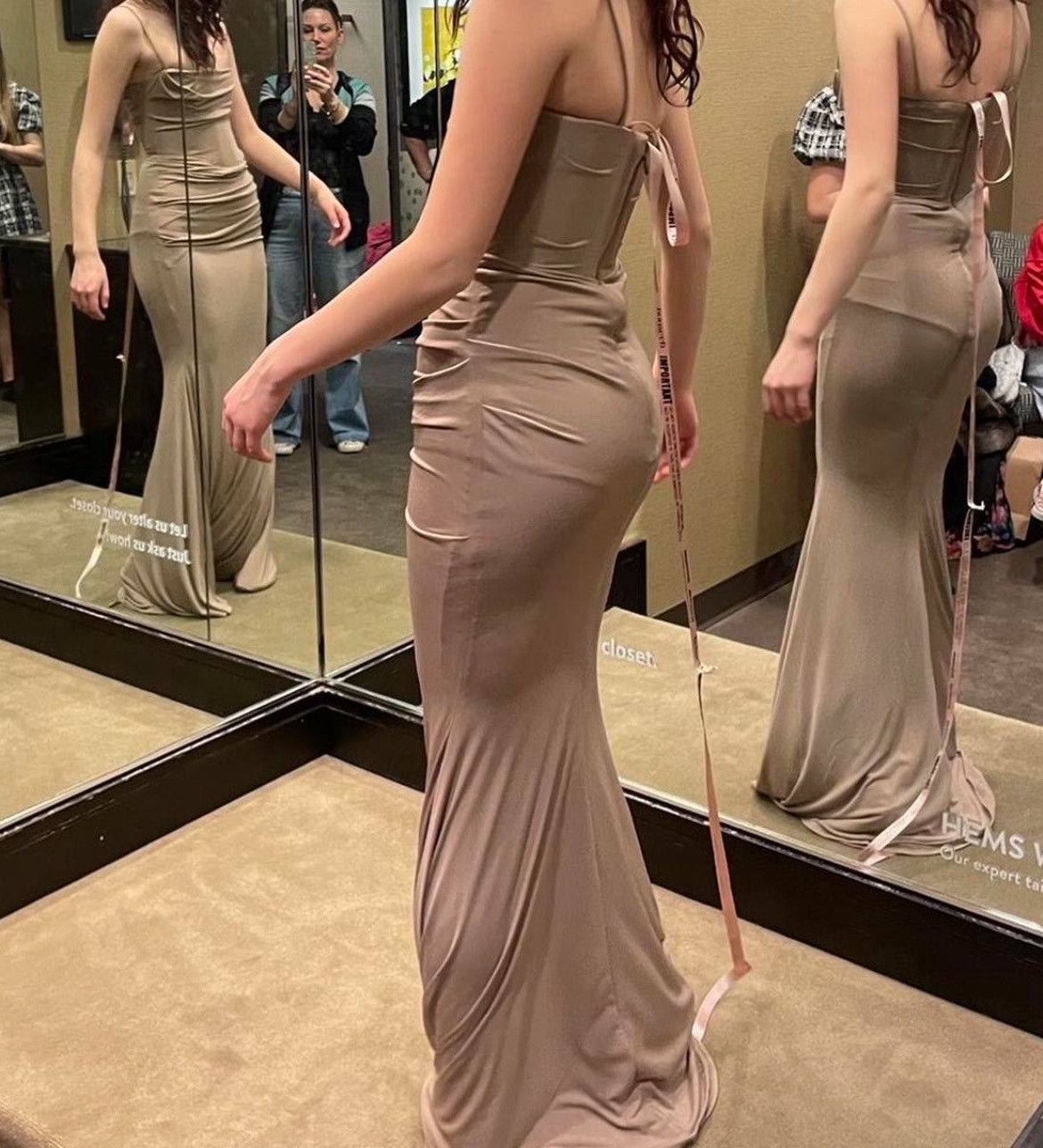 House of CB Tan House of CB Dress Size XS / US 0-2 / IT 36-38 - 2 Thumbnail