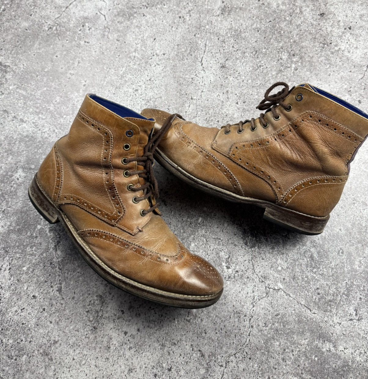 Cowboy Equipment WESTERN BIKER COWBOY LEATHER VINTAGE BROWN BOOTS Size US 10 / EU 43 - 3 Thumbnail