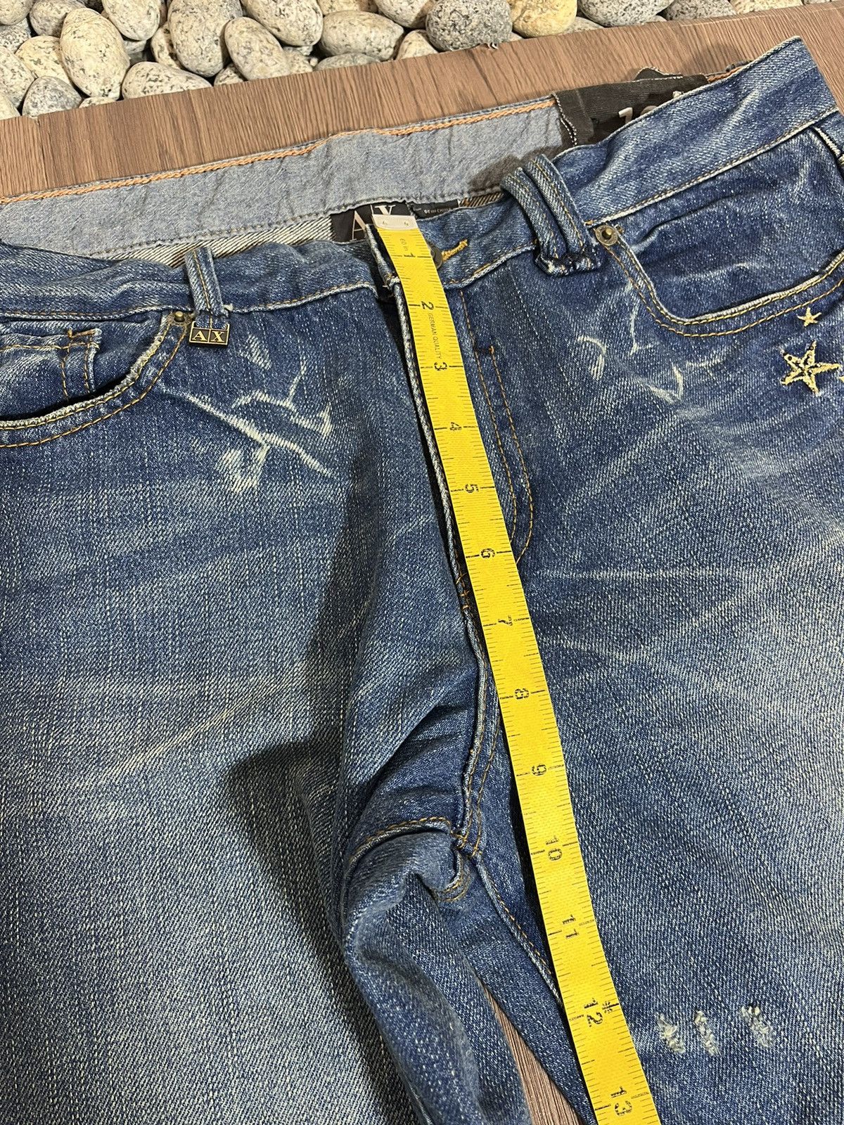 Armani × Armani Exchange AX Armani Exchange emboirdery washed regular bootcut jeans Size US 33 - 16 Thumbnail