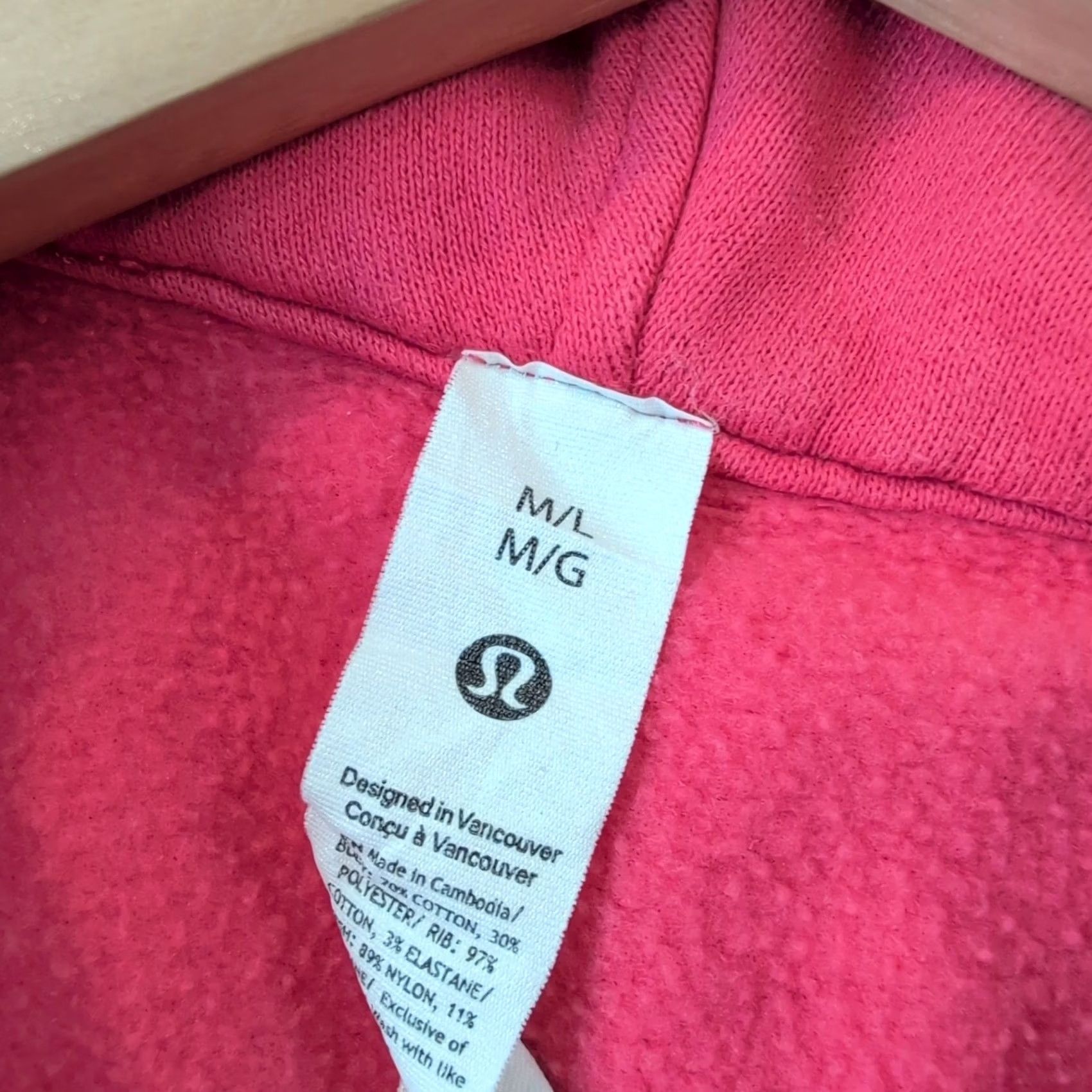 Lululemon Lululemon Hoodie Pullover Crop Scuba Boxy Pink 1/2 Zip M/L Womens Excellent Size M / US 6-8 / IT 42-44 - 4 Thumbnail