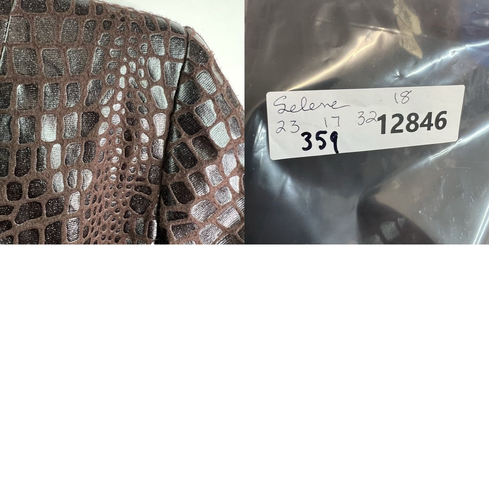 Vintage Selene Brown Reptile Notch Single Breast Faux Leather Jacket Size 18 Womens Jacket Blazer 18 Size XXL / US 16-18 / IT 52-54 - 8 Thumbnail