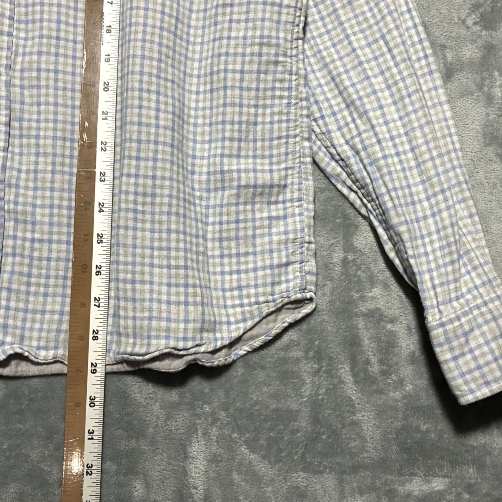UNTUCKit UNTUCKit Gingham Check Slim Fit Button Down Shirt Mens XL Blue Grey Shirt Mens XL Blue Grey Size US XL / EU 56 / 4 - 7 Thumbnail