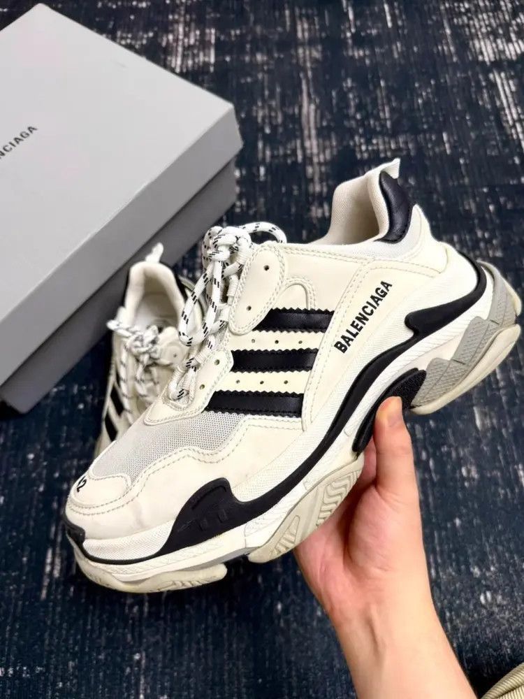 Adidas Balenciaga x Adidas Original triple S-2507 Size US 9 / EU 42 - 7 Thumbnail