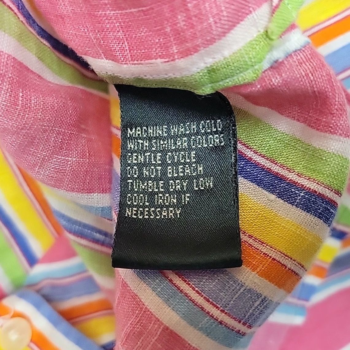 Ralph Lauren Lauren Ralph Lauren Shirt Womens 2X Multicolor Striped Casual Shirt Womens 2X Multicolor Striped Summer Comfort Casual Size XXL / US 16-18 / IT 52-54 - 4 Thumbnail