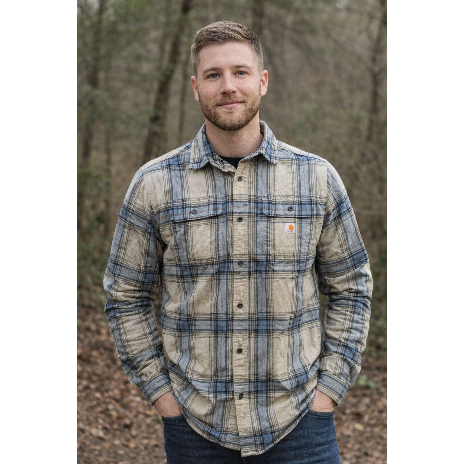 Carhartt Carhartt Loose Fit Flannel Button-Down Shirt | L | Men’s Size US L / EU 52-54 / 3 - 1 Thumbnail