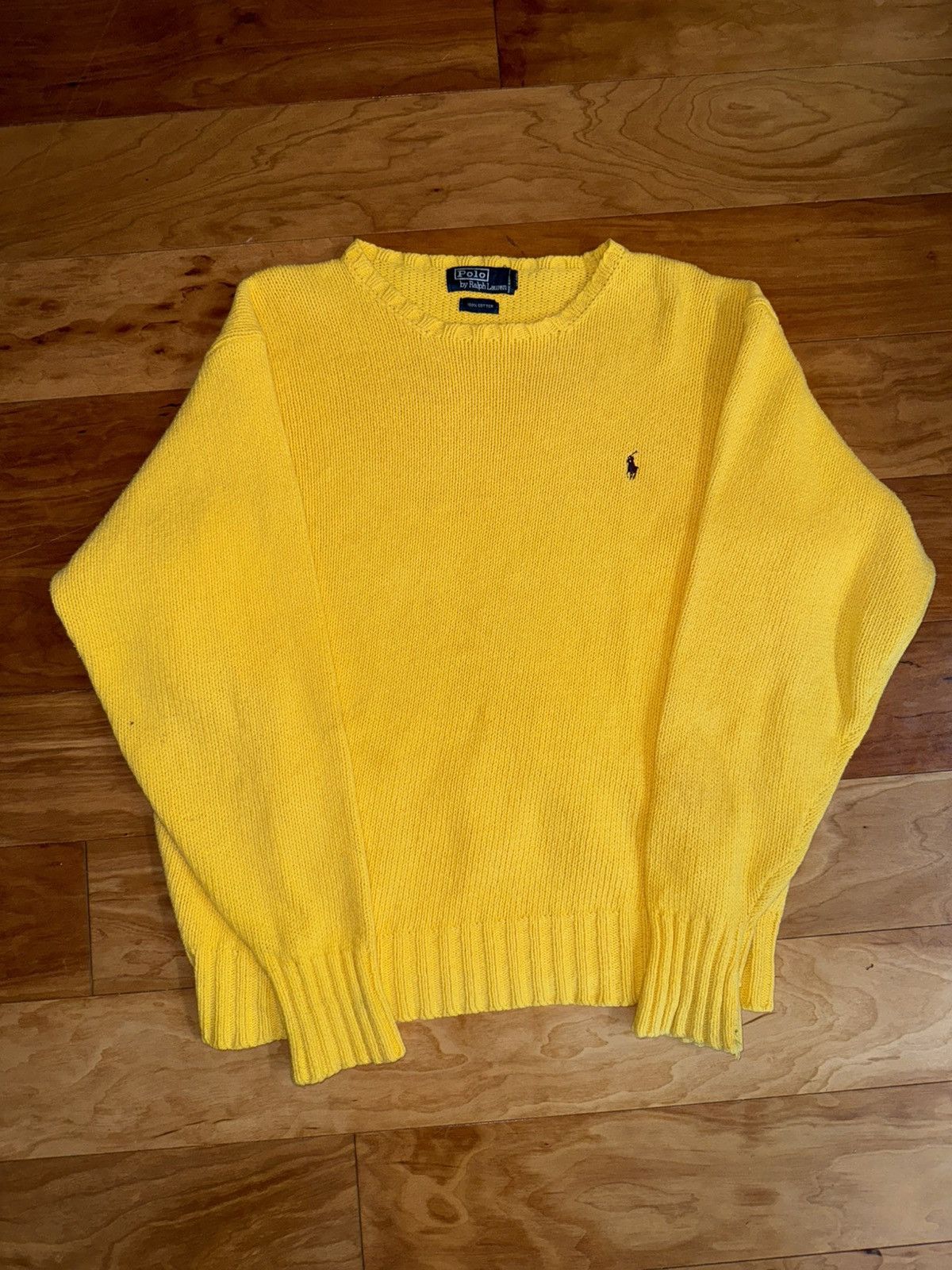 Polo Ralph Lauren POLO YELLOW KNIT SWEATER Size US L / EU 52-54 / 3 - 1 Thumbnail