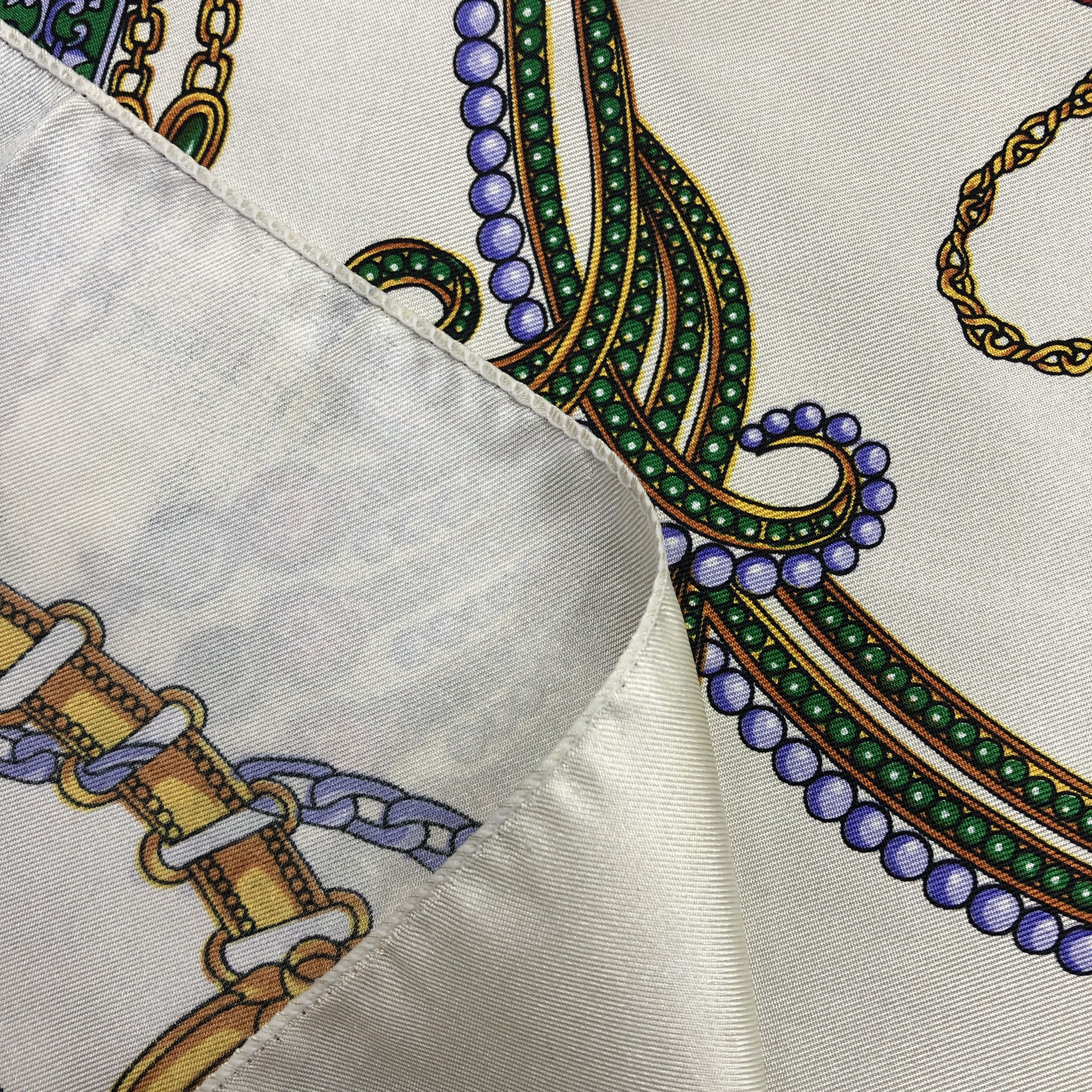 Japanese Brand Vintage 90s Chain Bracelet SILK Scarf Stole Wraps Scarves Size ONE SIZE - 8 Thumbnail
